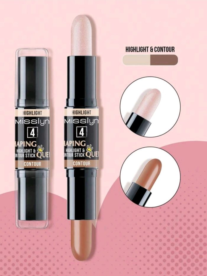 MissIyn Shaping Queen Highlight & Contour Stick, Double ended contour stick, Creamy Texture and Matte Finish Contouring Stick, Highlight Contour Bronzer Stick, Long Lasting, Suitable for skin facial makeup Contour Stick 04 - Image 5