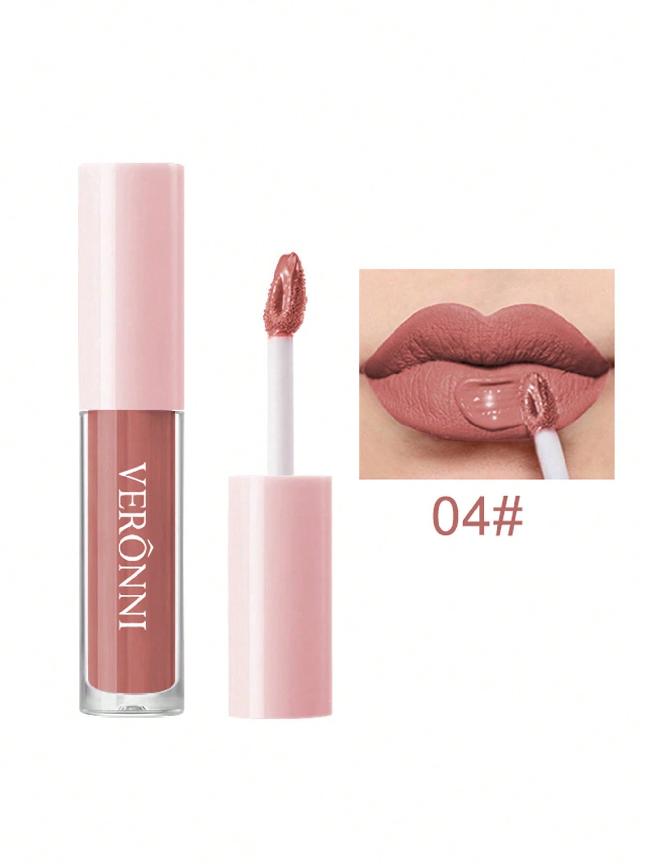 Waterproof Long-lasting Matte Lip Gloss 04 Non-Stick Cup Lip Cream 04 Bare Pink