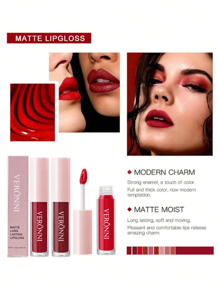 Waterproof Long-lasting Matte Lip Gloss 04 Non-Stick Cup Lip Cream 04 Bare Pink - Image 4