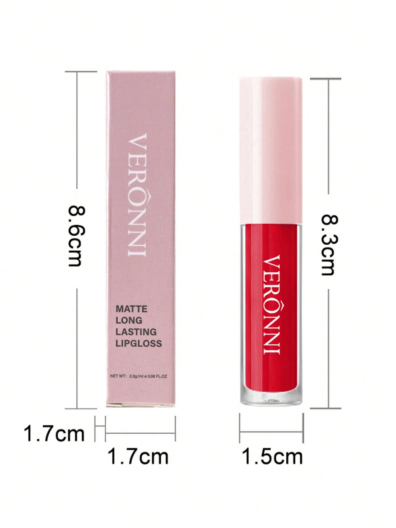 Waterproof Long-lasting Matte Lip Gloss 04 Non-Stick Cup Lip Cream 04 Bare Pink - Image 5