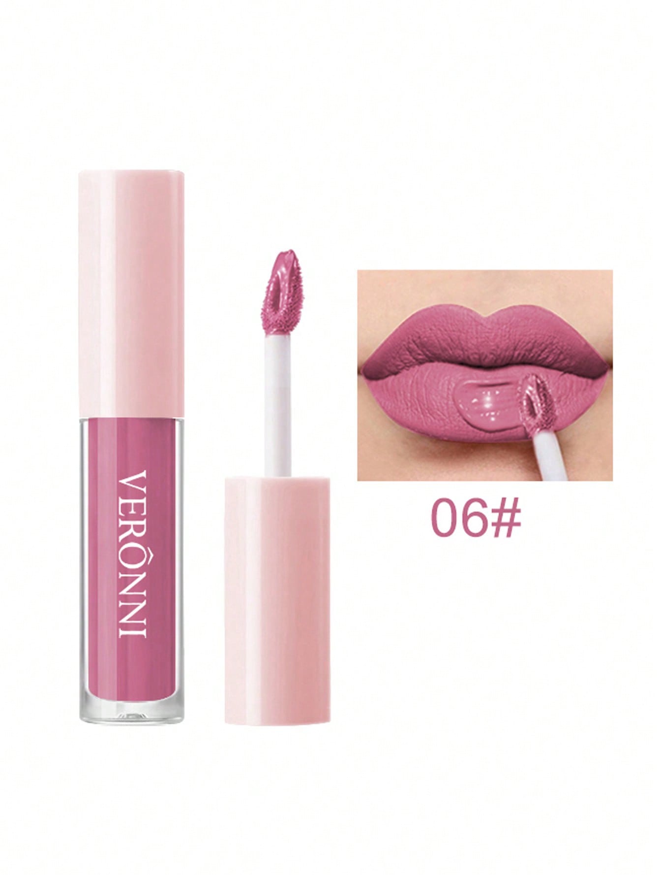Waterproof Long-lasting Matte Lip Gloss 06 Non-Stick Cup Lip Cream 06 Rose Taupe