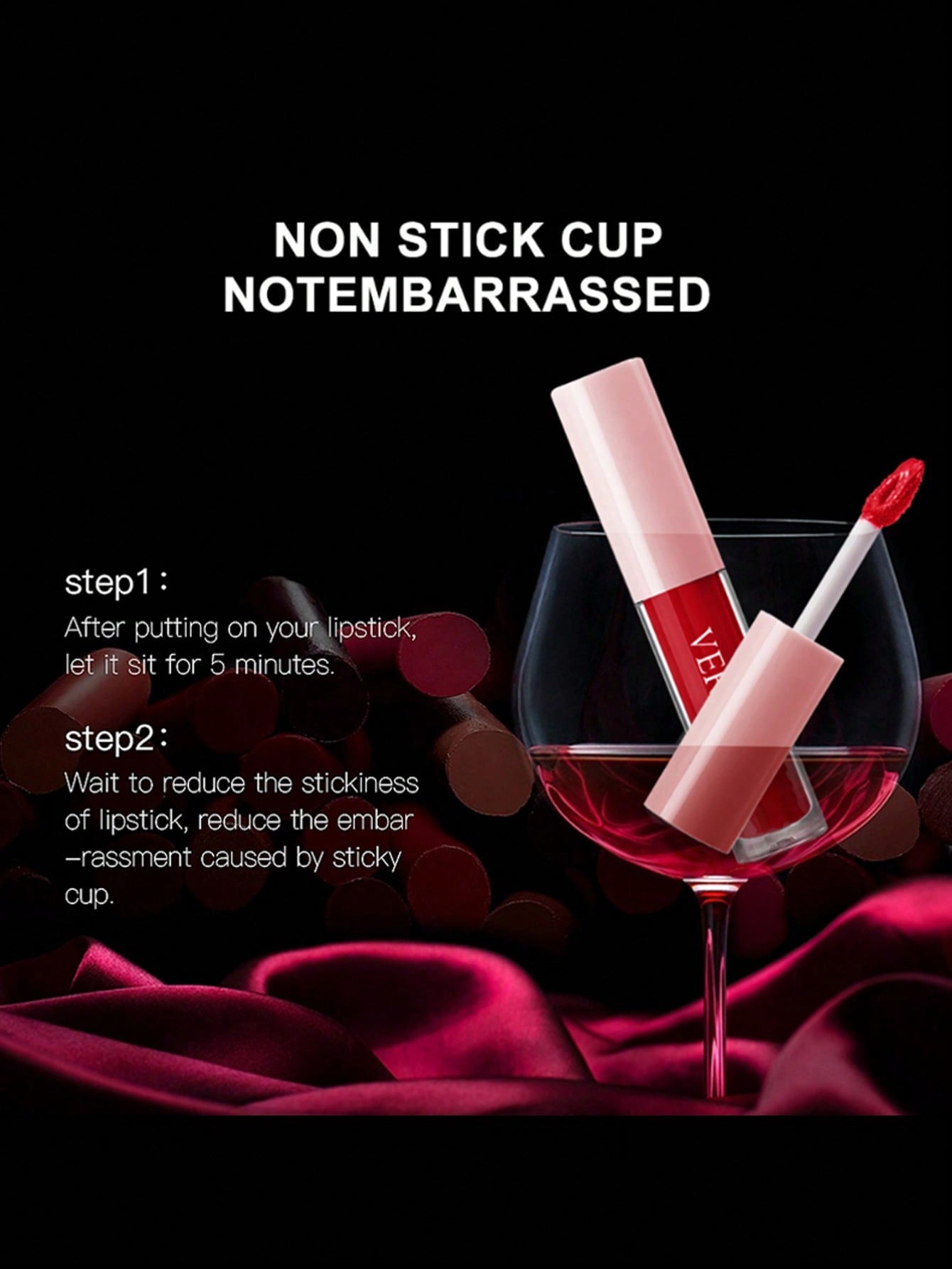 Waterproof Long-lasting Matte Lip Gloss 06 Non-Stick Cup Lip Cream 06 Rose Taupe - Image 4