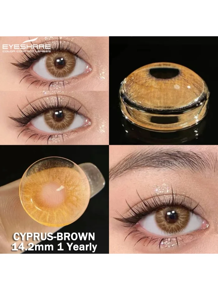 1 Pair Natural Color Lens Eyes Color Cosmetic Contact Brown Colored Lenses - Image 5