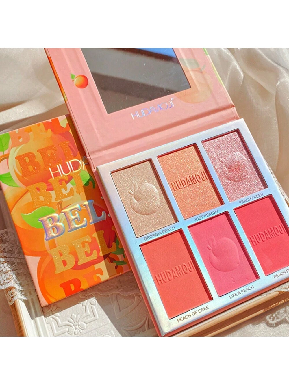 1 Pc Six Color Powder Blusher Highlight Eye Shadow Plate Face Contour Brightening And Modifying Palette - Image 4