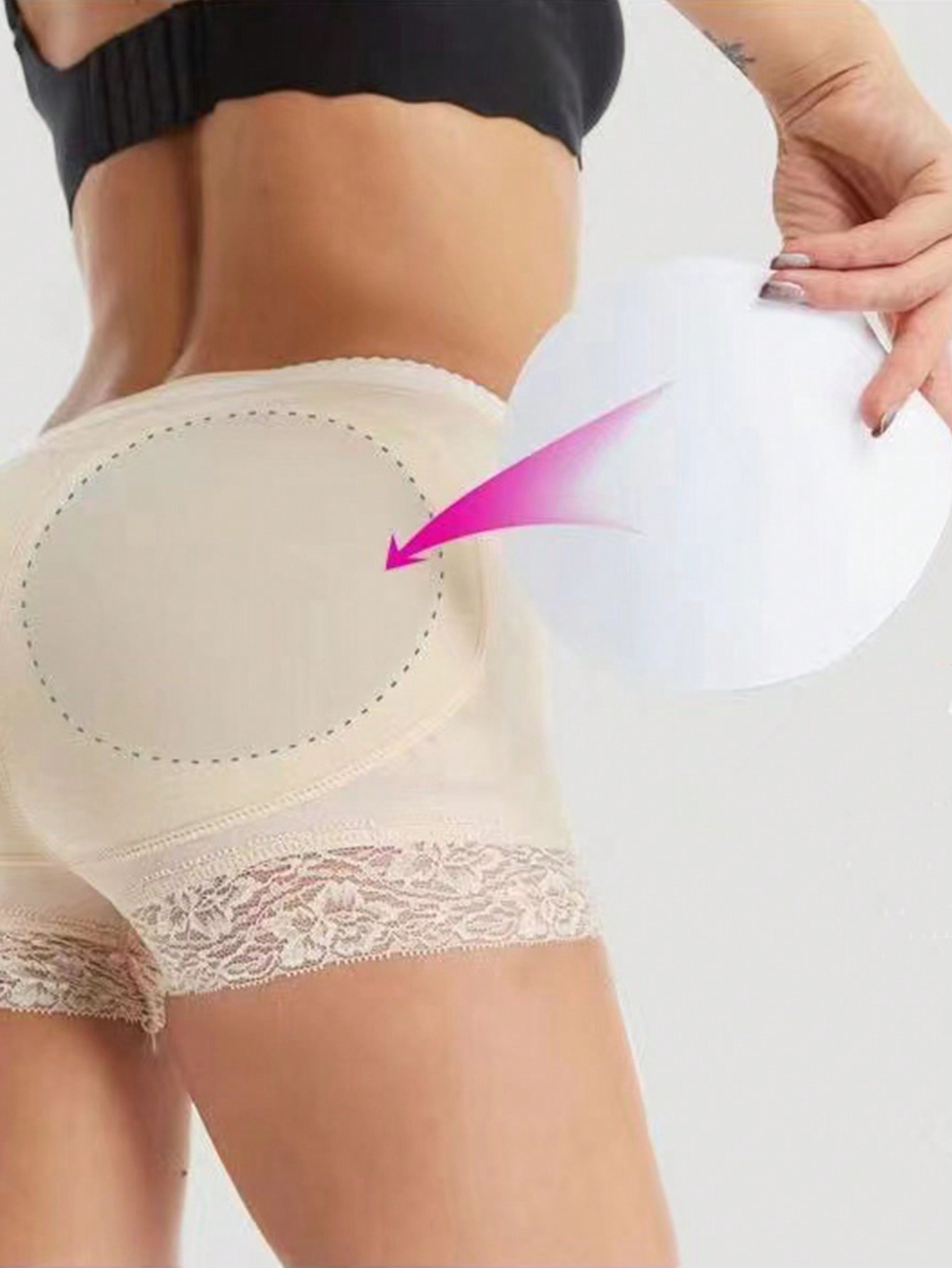 1 Pc Women Buttocks Padding Panties Butt Lifter Shaper Body Waist Trainer Tummy Slimming Sheath Woman Flat Belly Pad Hip Shapewear Fake Ass - Image 3