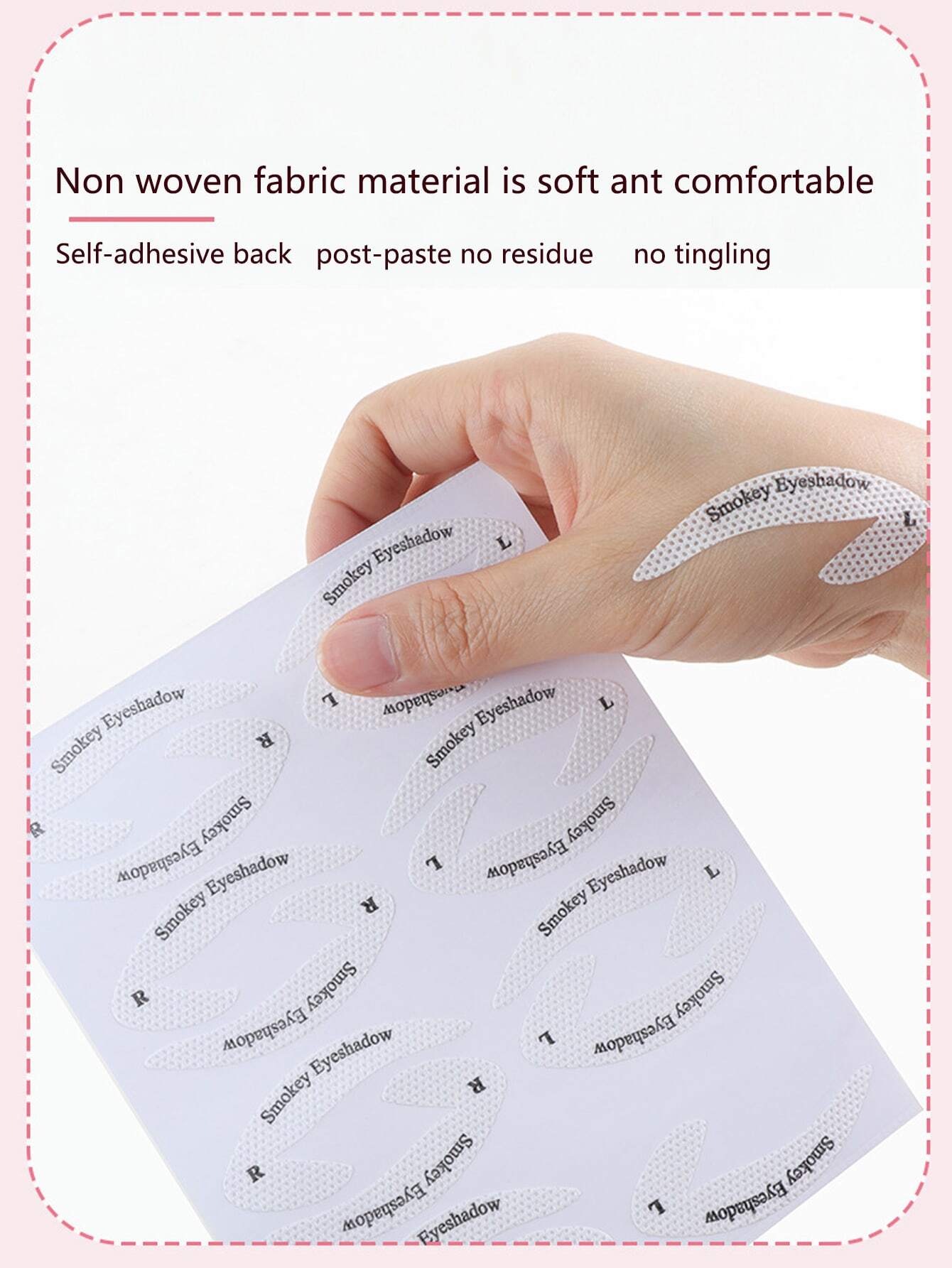 4pcs/set Eye Makeup Stencil Template Card, Eyeshadow Liner Sticker Cosmetic Tool - Image 4