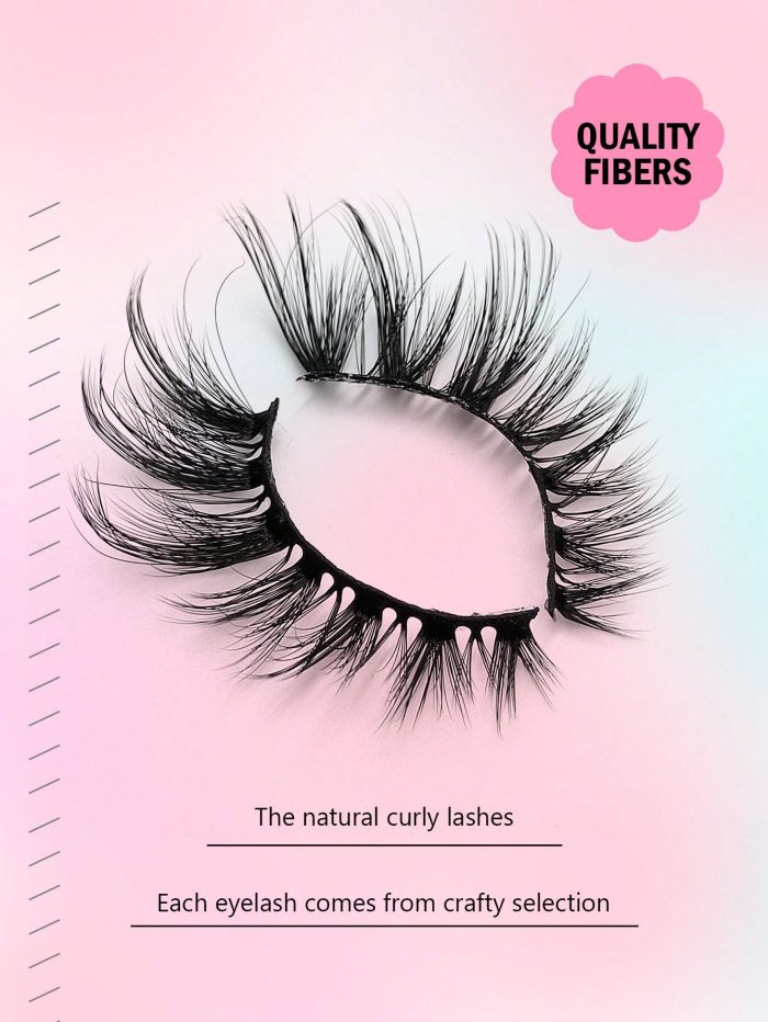 Asiteo 5 Pairs Cat Eye Lashes 3D Faux Mink Eyelashes Winged End Eye Elongated Eyelashes - Image 2