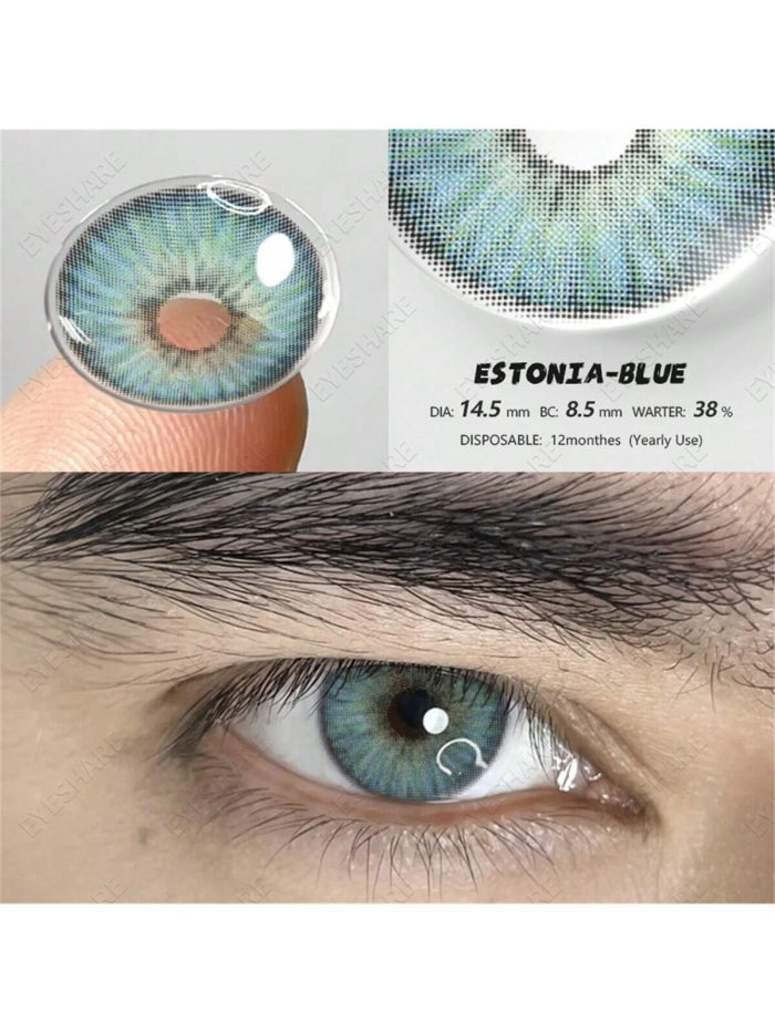 Eyeshare New Color Contact Lens Eye Contact Lenses Natural Look Contacts Blue - Image 3