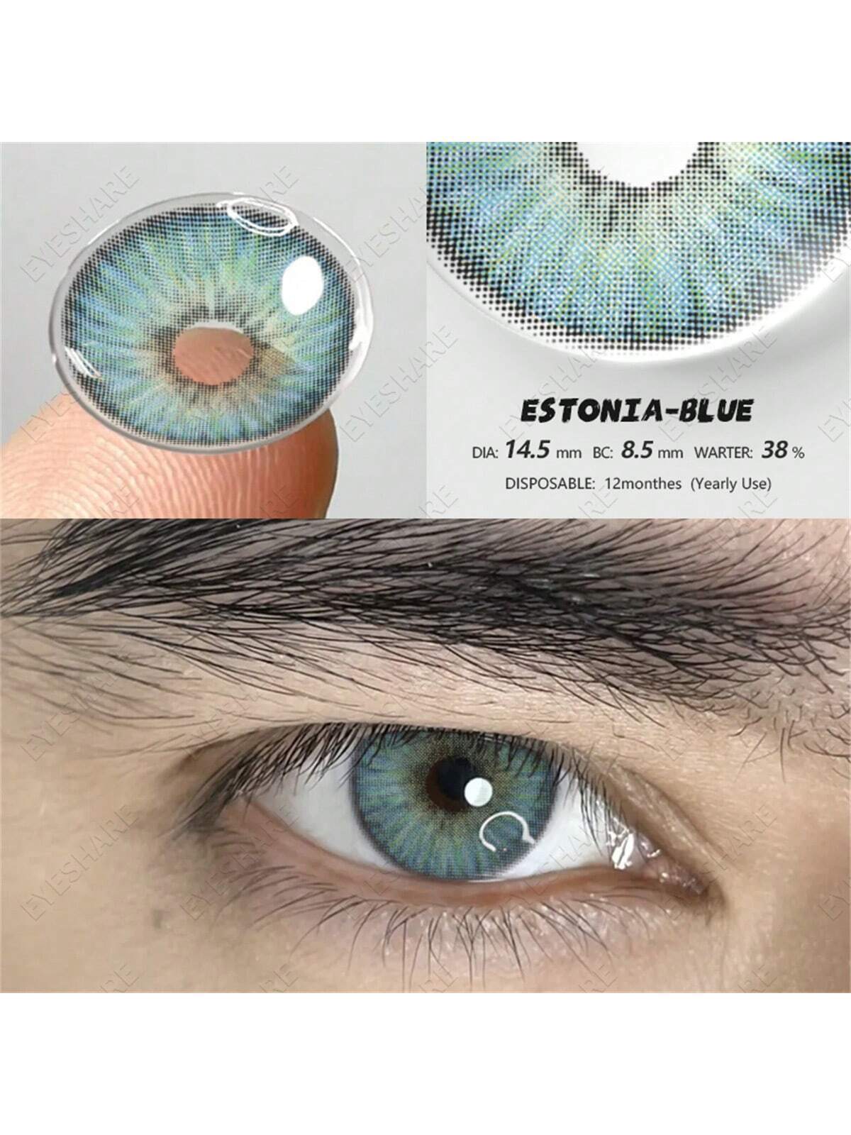 Eyeshare New Color Contact Lens Eye Contact Lenses Natural Look Contacts Blue - Image 3