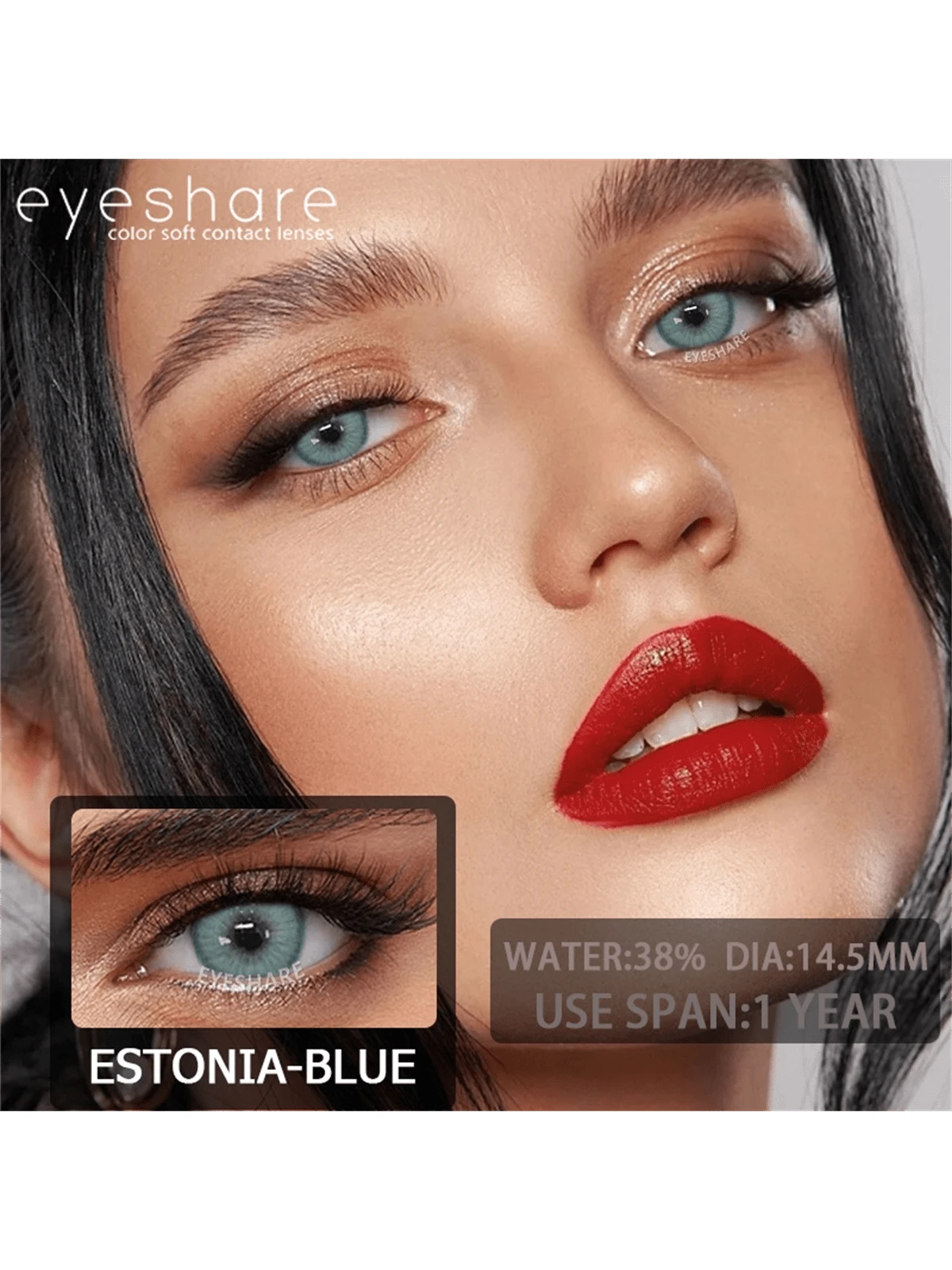 Eyeshare New Color Contact Lens Eye Contact Lenses Natural Look Contacts Blue - Image 4