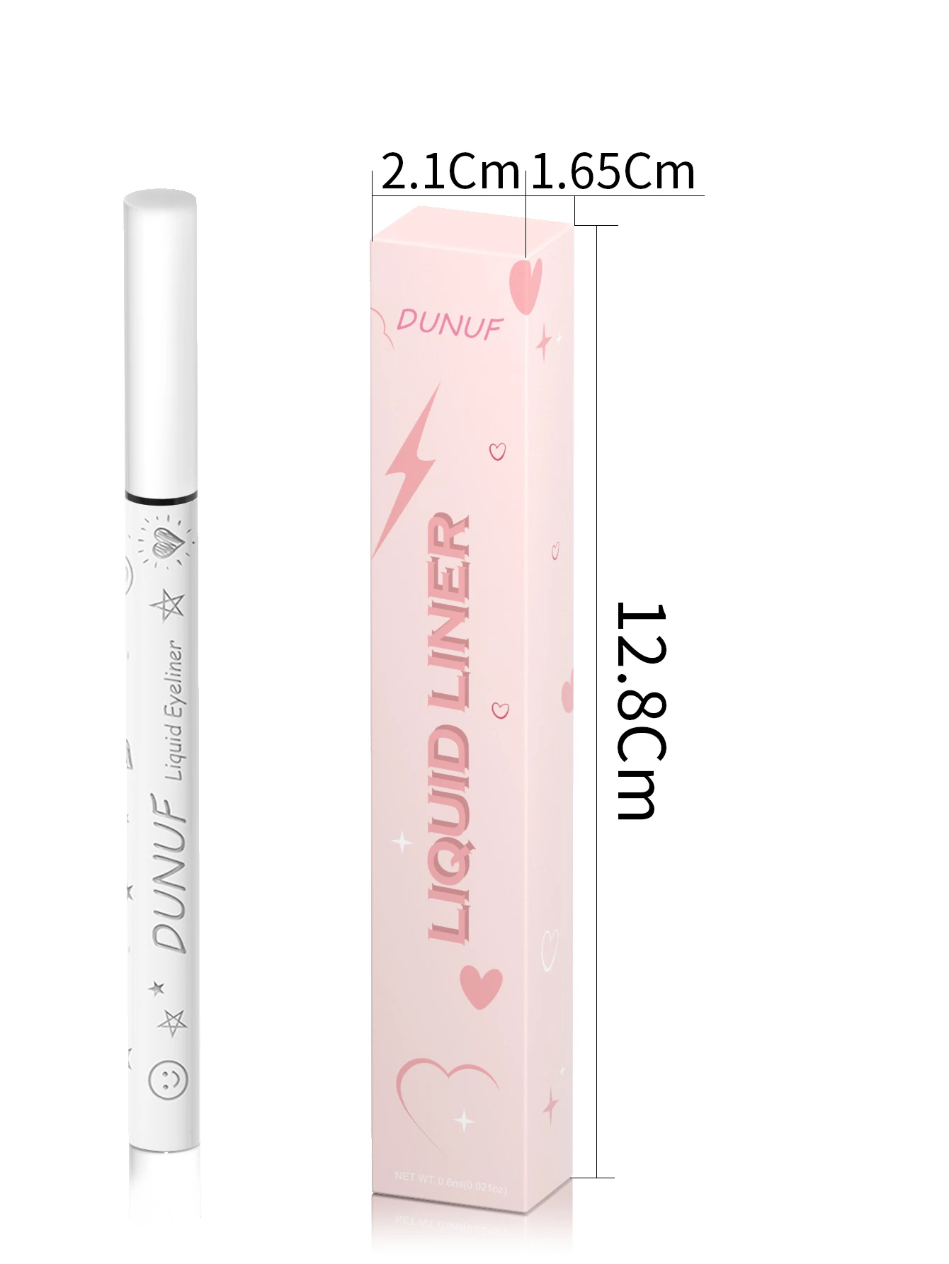 Matte Eyeliner Pen, 1Pc Long-Wearing Waterproof Eyeliner Color Eyeliner White - Image 2