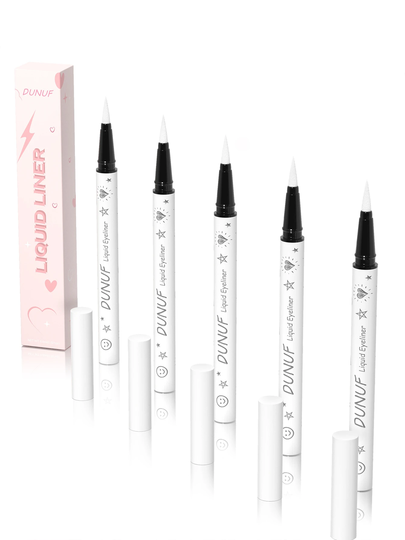 Matte Eyeliner Pen, 1Pc Long-Wearing Waterproof Eyeliner Color Eyeliner White - Image 3
