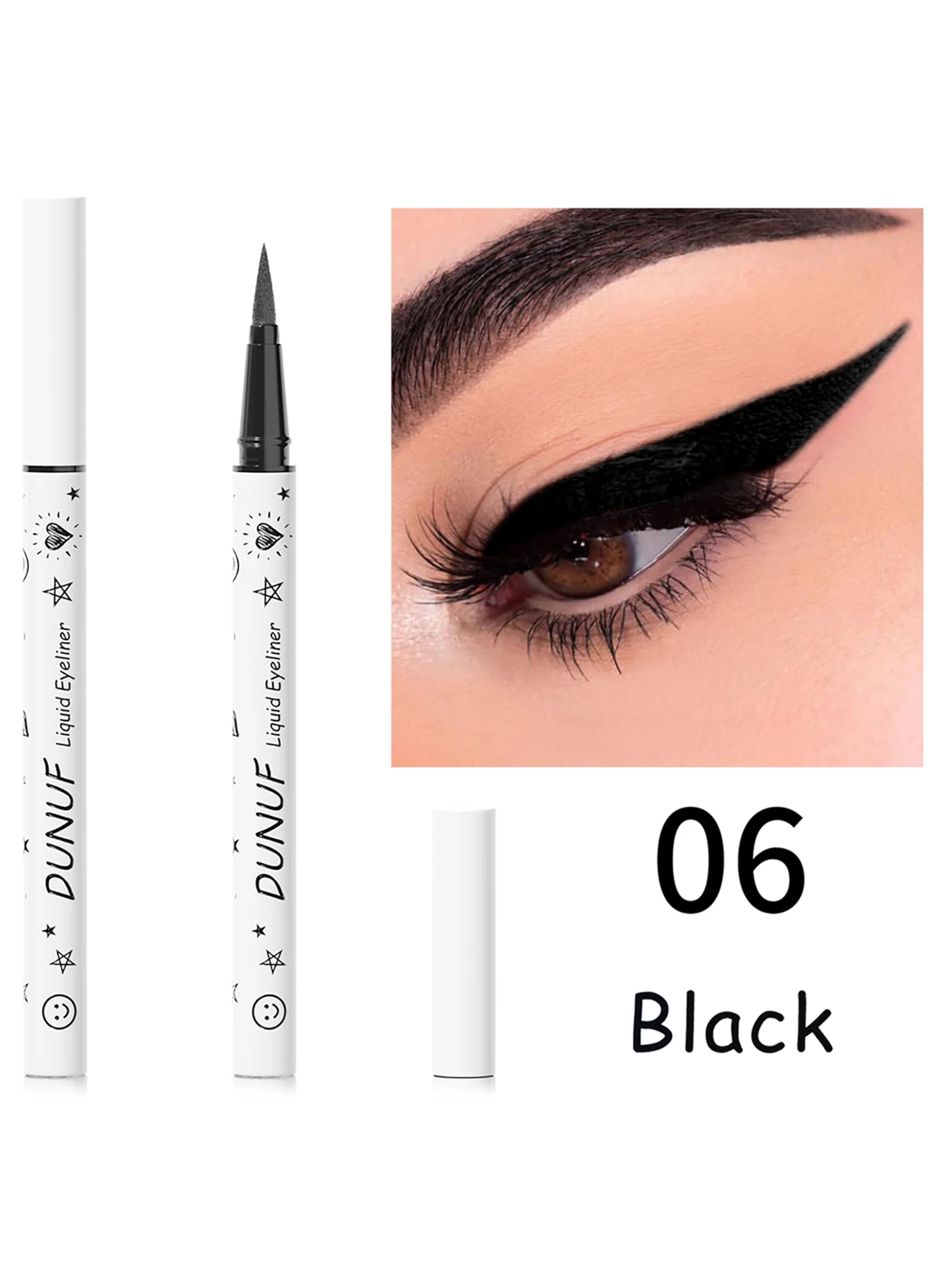 Matte Eyeliner Pen, 1pc Long-Wearing Waterproof Eyeliner Black