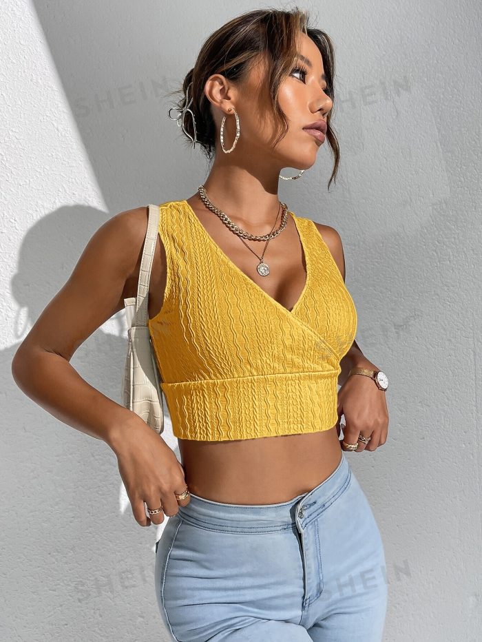SHEIN Essnce Surplice Neck Tank Top - Image 4