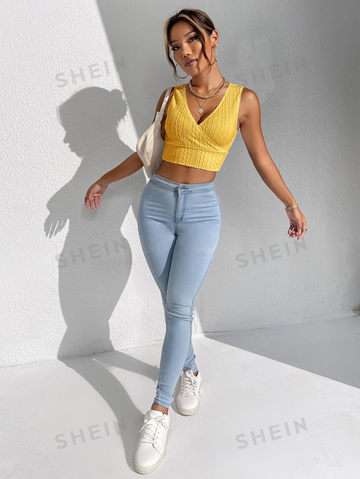 SHEIN Essnce Surplice Neck Tank Top - Image 5