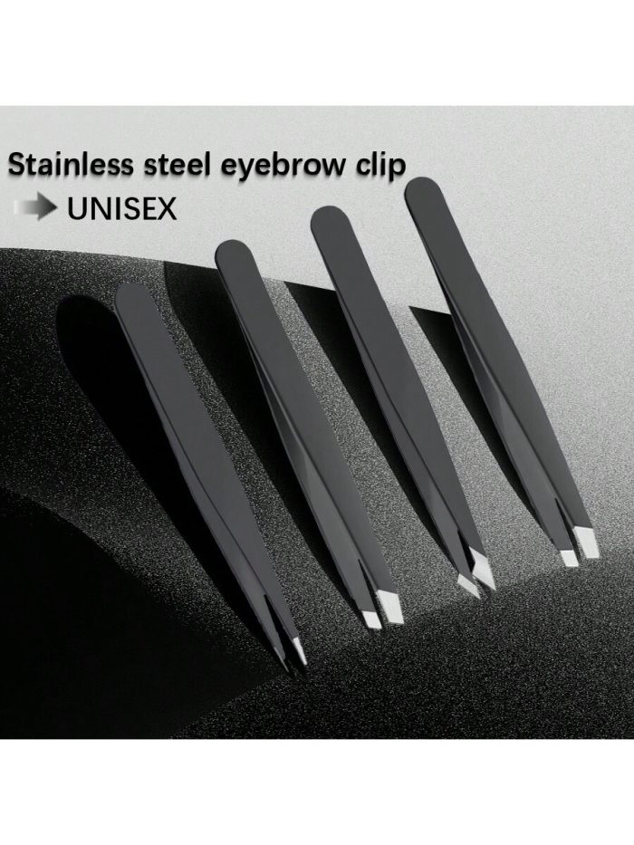 4 Pcs Precision Tweezers Set for Eyebrows,Professional Stainless Steel Tweezers for Eyebrows - Image 5