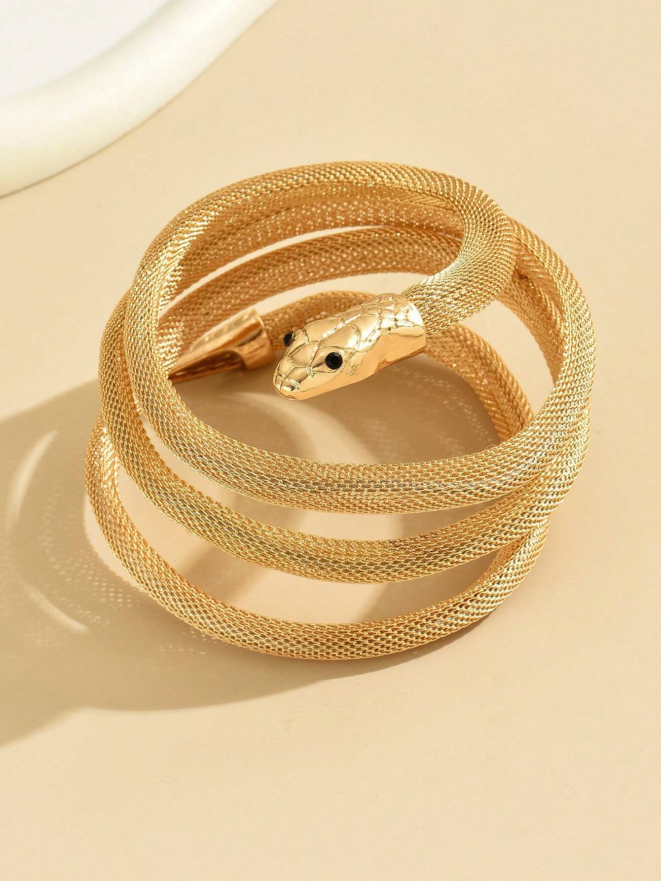 1pc Autumn & Winter Metallic Snake Wrapped Necklace Suitable For Daily Wear - Image 3