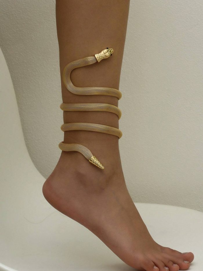 1pc Metallic Coiled Snake Anklet