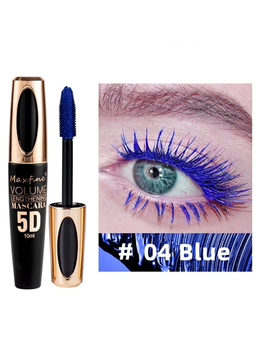5D Silk Fiber Mascara Waterproof Dense Long-term Effect Is Not Easy To Fade Curl Mascara-Blue