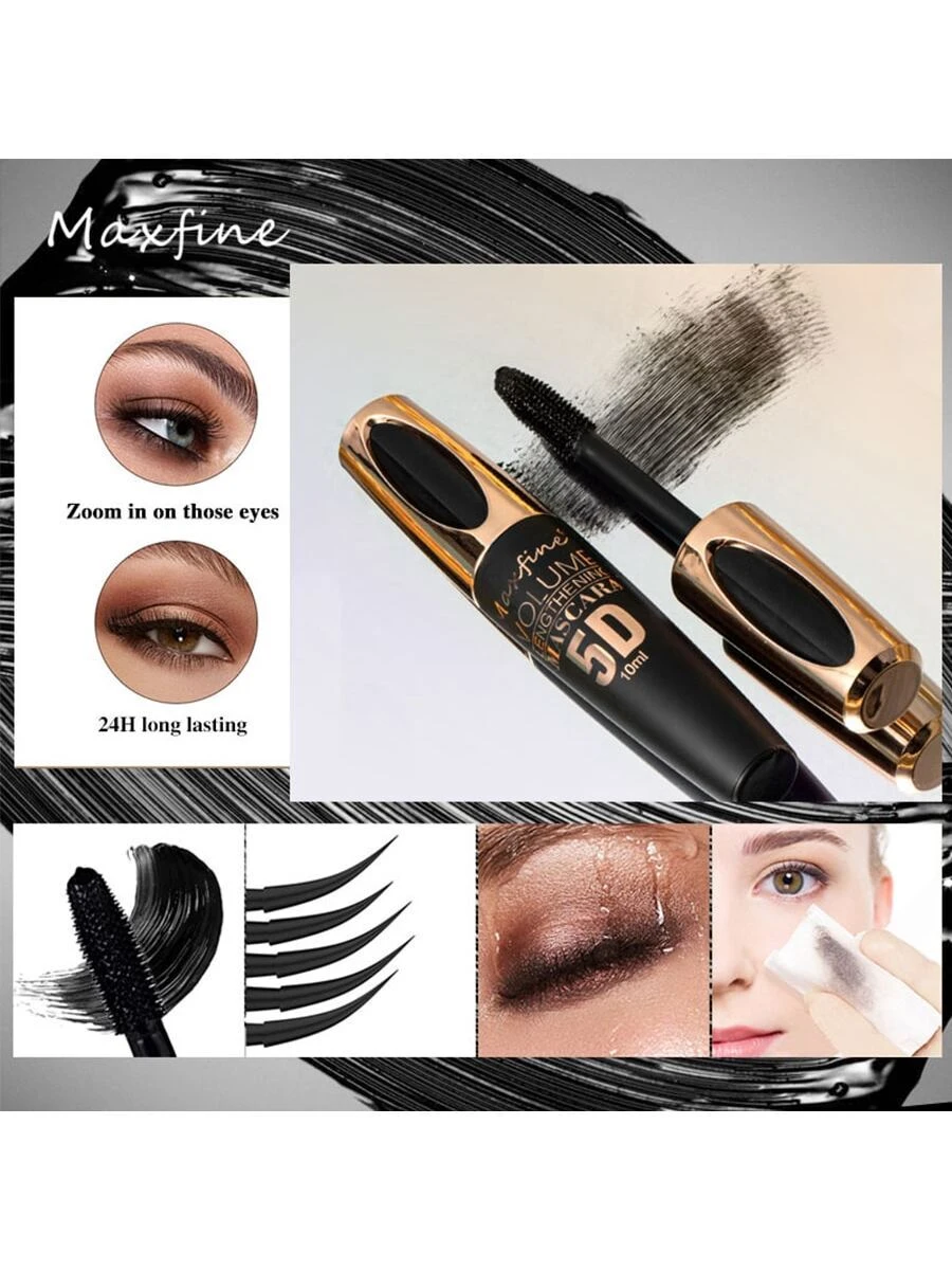5D Silk Fiber Mascara Waterproof Dense Long-term Effect Is Not Easy To Fade Curl Mascara-Blue - Image 2