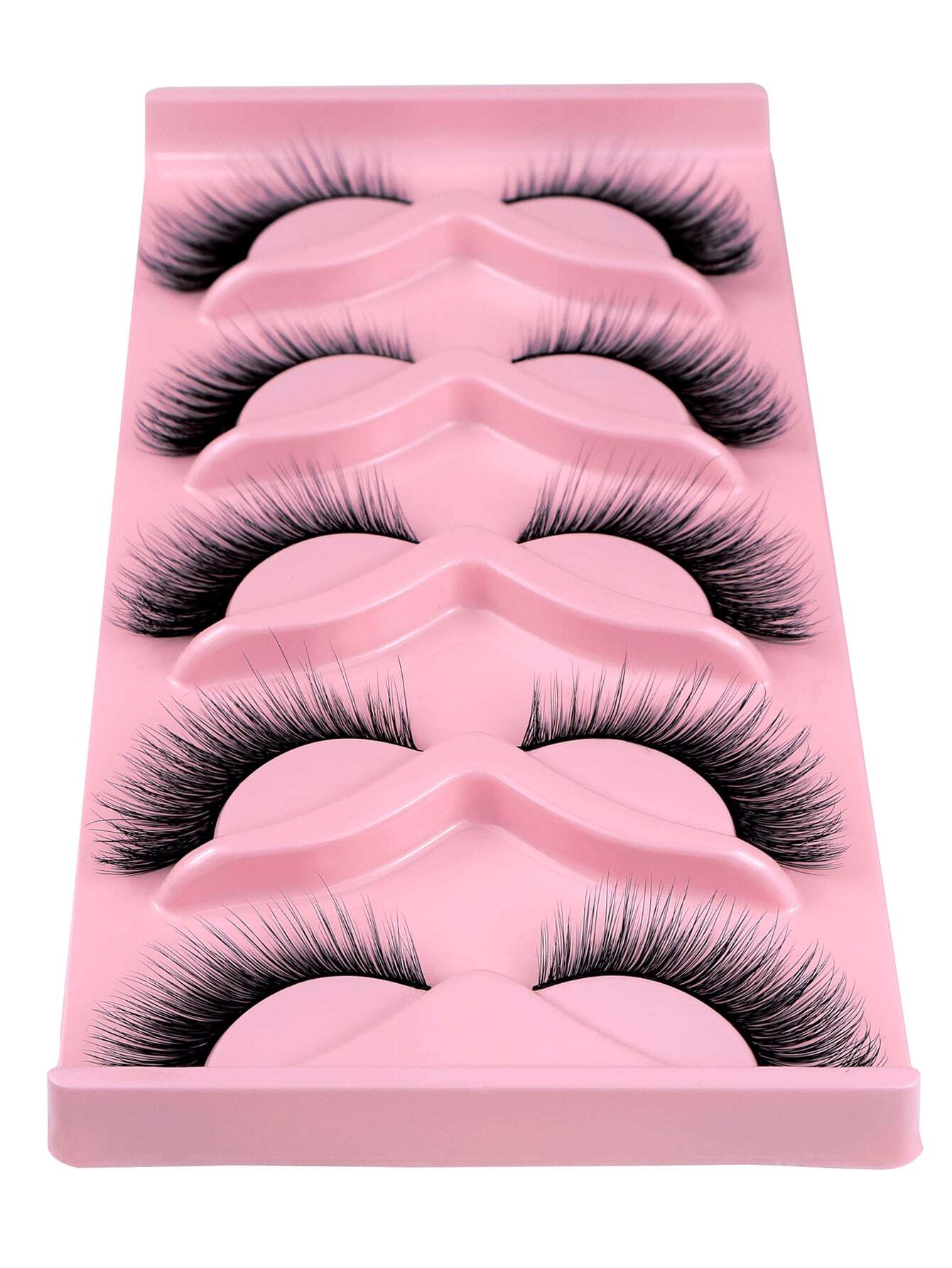 5 Pairs Cat Eye Lashes, Eye Tail Lengthened Fluffy False Eyelashes, Faux Mink Eyelashes - Image 4