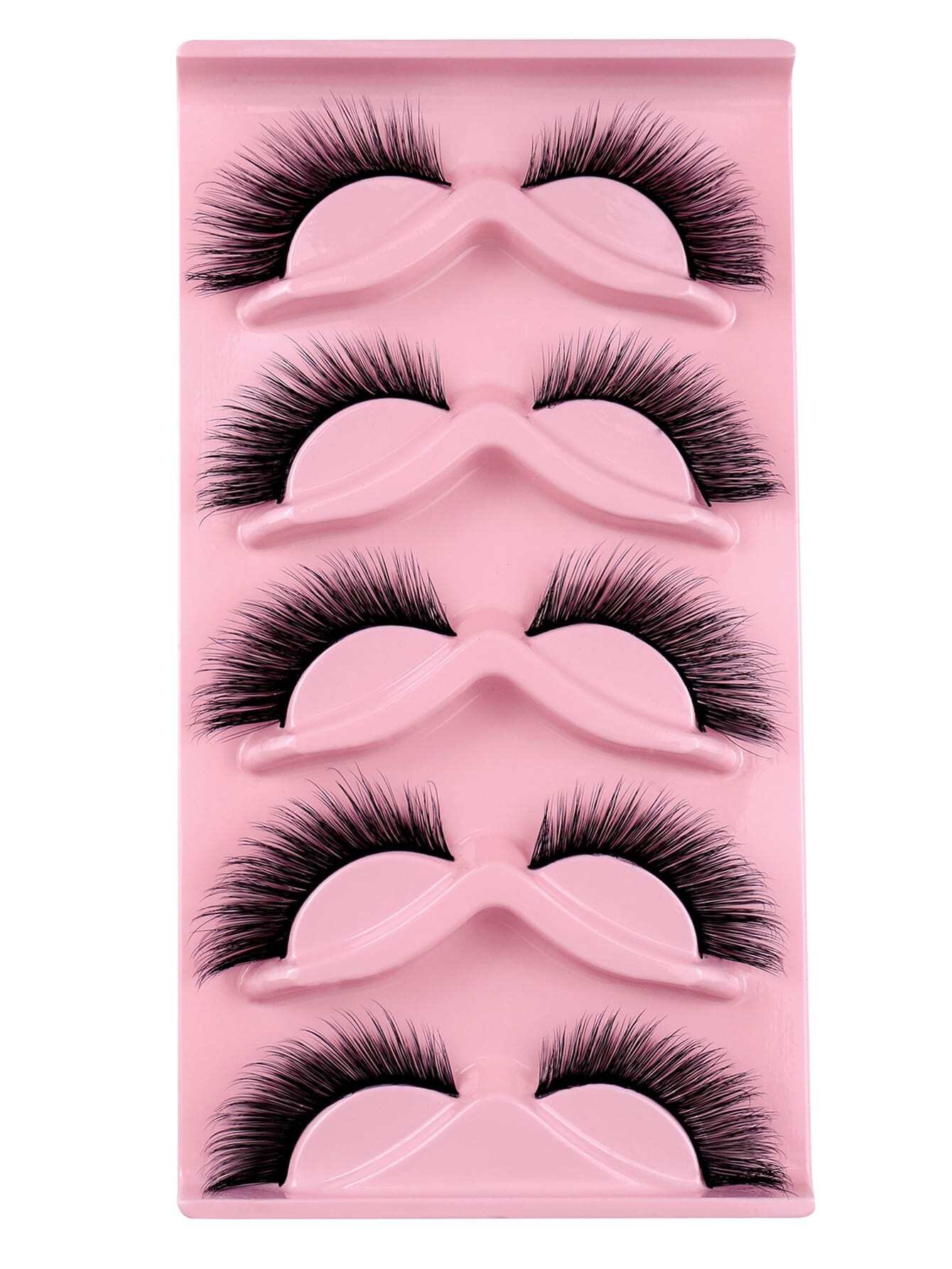5 Pairs Cat Eye Lashes, Eye Tail Lengthened Fluffy False Eyelashes, Faux Mink Eyelashes - Image 5