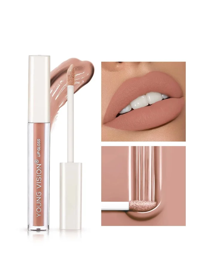 Liquid Lipcolor,Long-Wearing Matte Lip Gloss 02 Nude