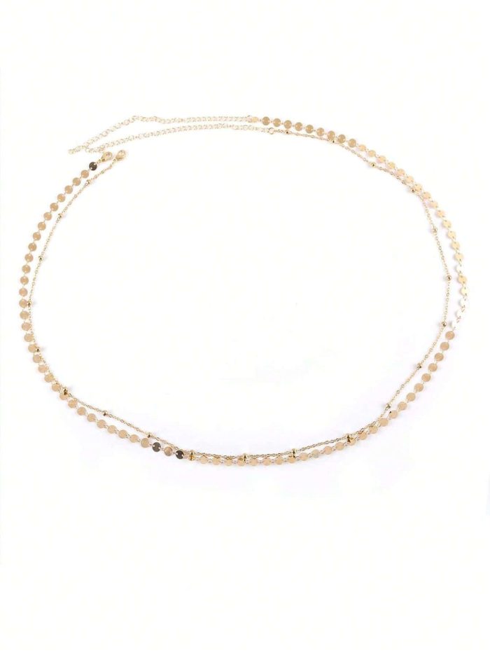 Two Sets Of Sexy Retro Beach Vacation Style Waist Chains For Women, Hot Girl Sequined Ball Body Chains - Image 3