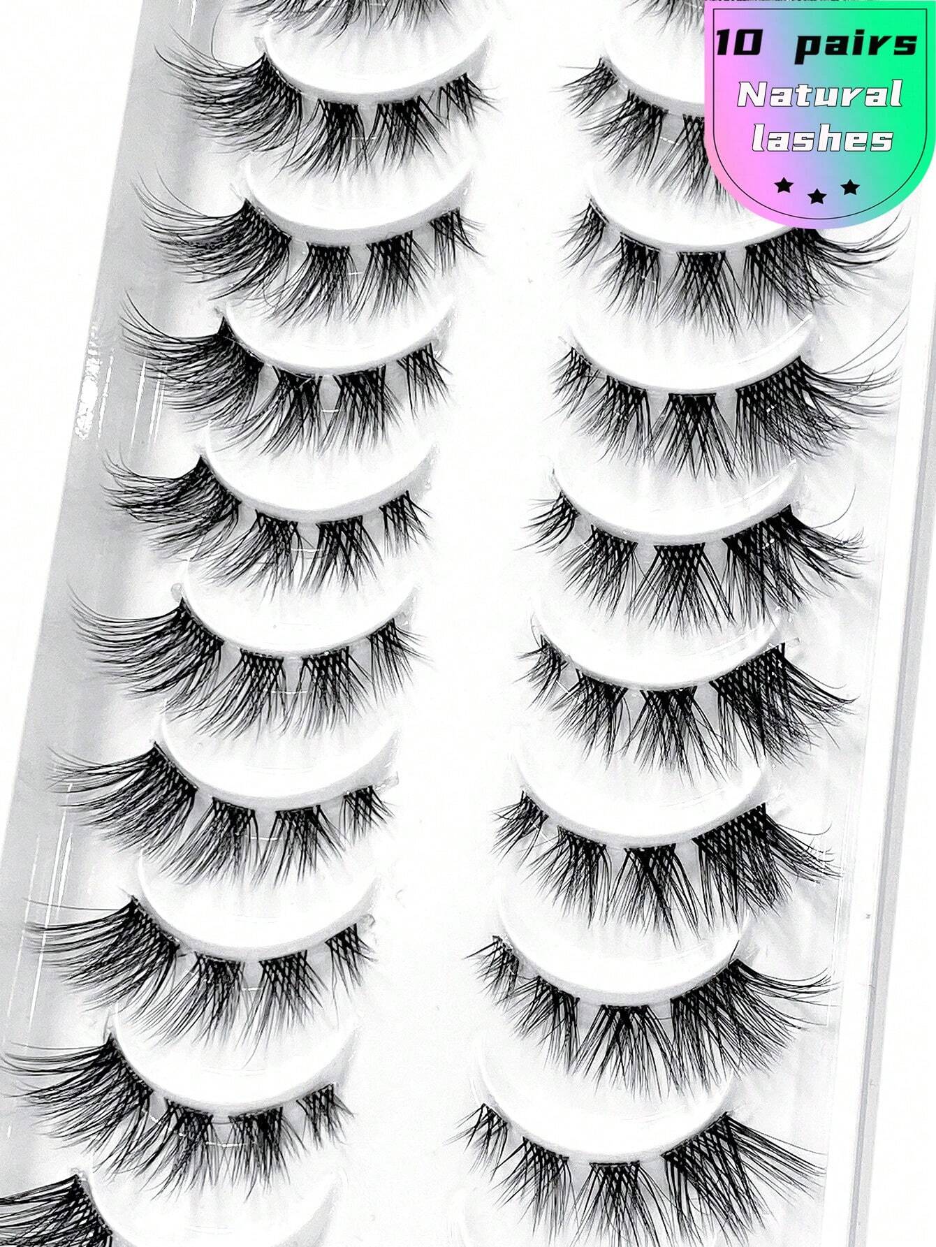 10 Pairs+10 Pairs Sell Well Suit Natural Looking Cluster False Eyelashes. - Image 4