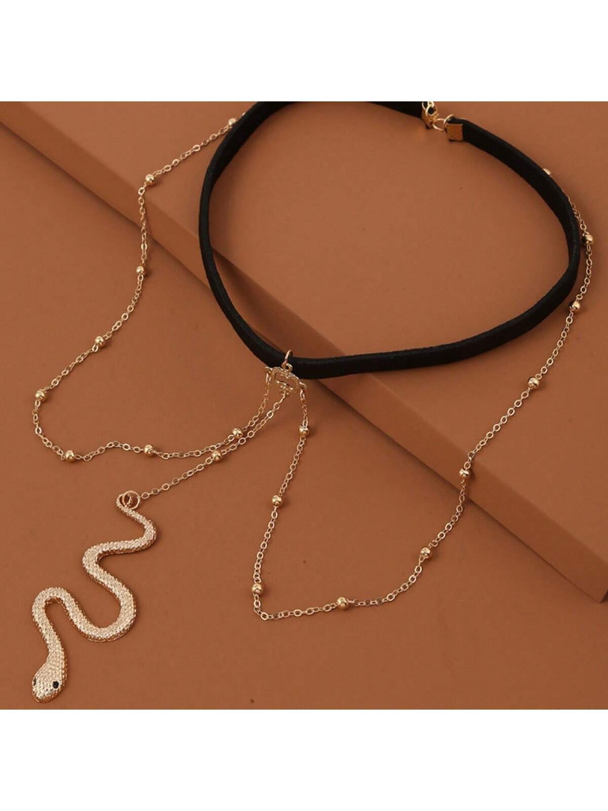 1pc Creative Elastic Snake Shaped Long Leg Chain For Women - Image 2