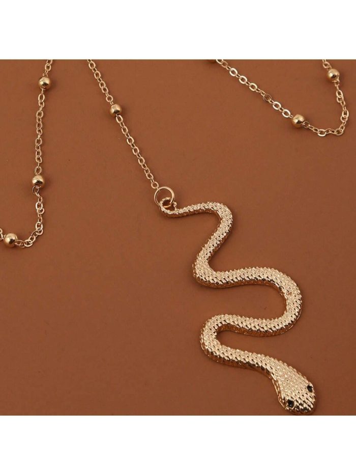 1pc Creative Elastic Snake Shaped Long Leg Chain For Women - Image 3