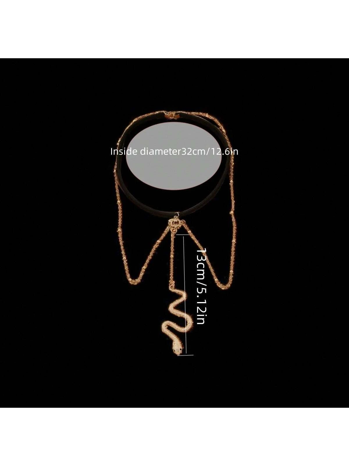1pc Creative Elastic Snake Shaped Long Leg Chain For Women - Image 5