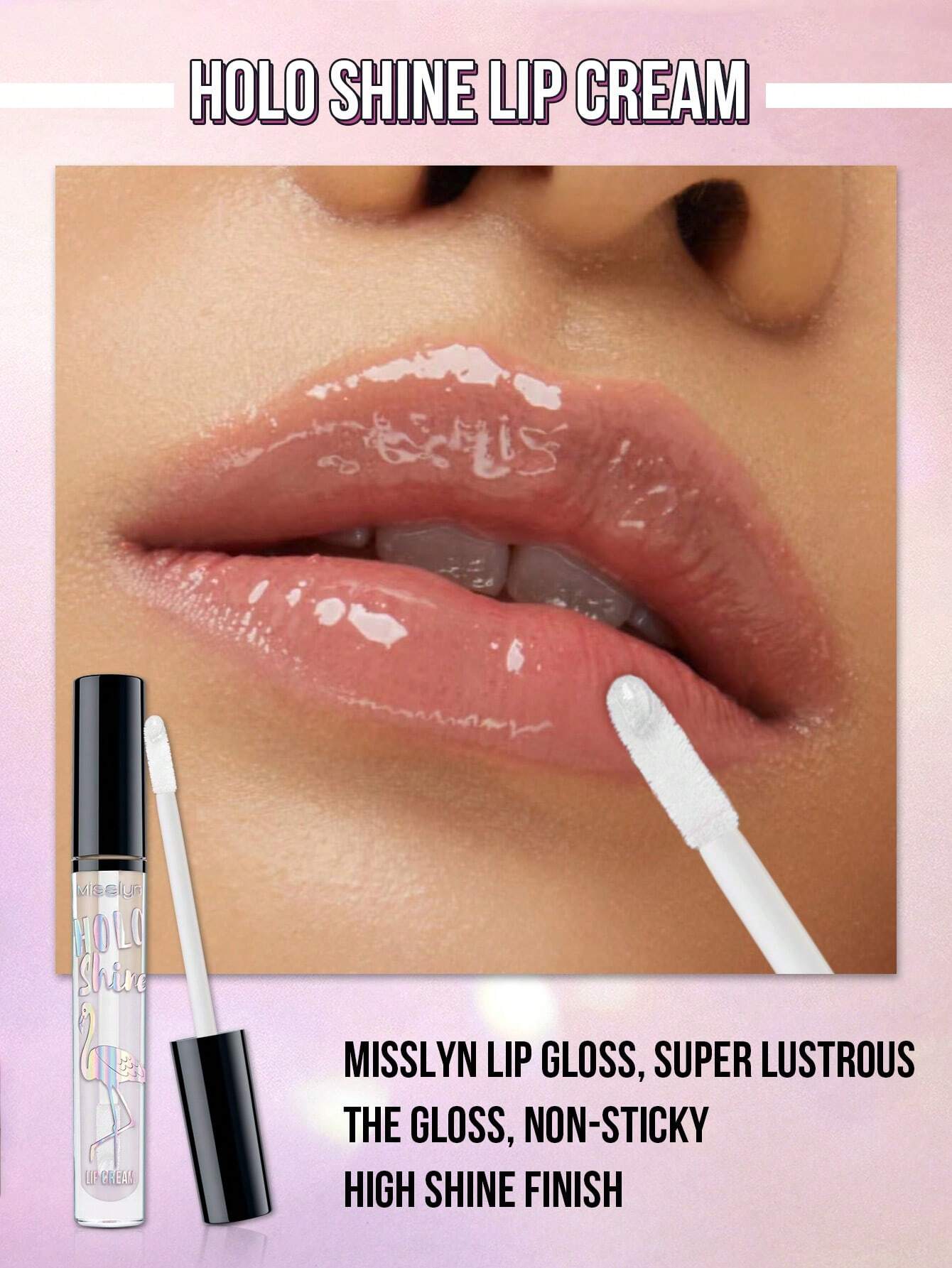 MissIyn 3Pcs, HOLO SHINE LIP CREAM, Lip Gloss, Water Gloss Lip Glaze Lip Gloss Lip Makeup Set. Shade 17+18+19 - Image 4