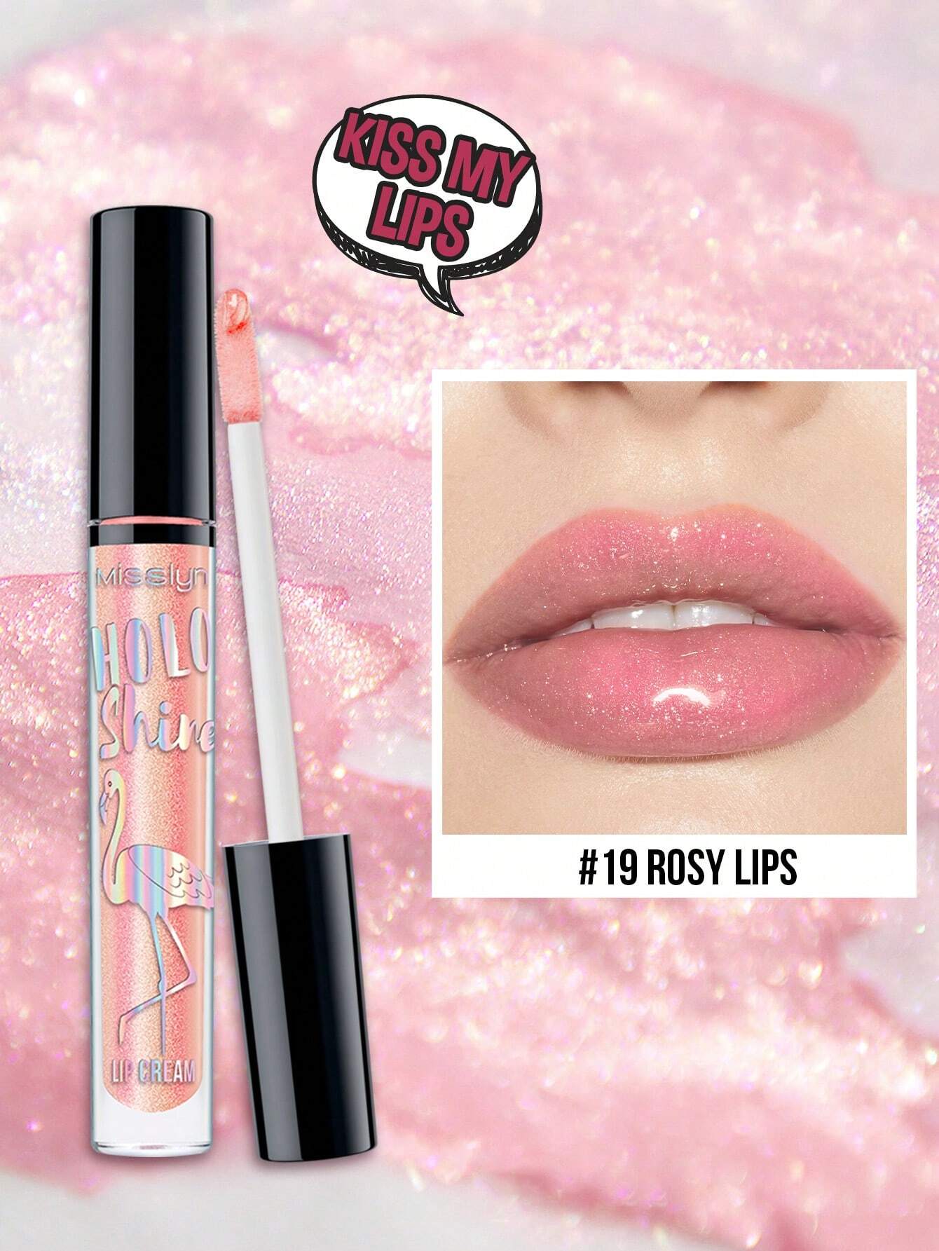 MissIyn 3Pcs, HOLO SHINE LIP CREAM, Lip Gloss, Water Gloss Lip Glaze Lip Gloss Lip Makeup Set. Shade 17+18+19 - Image 5