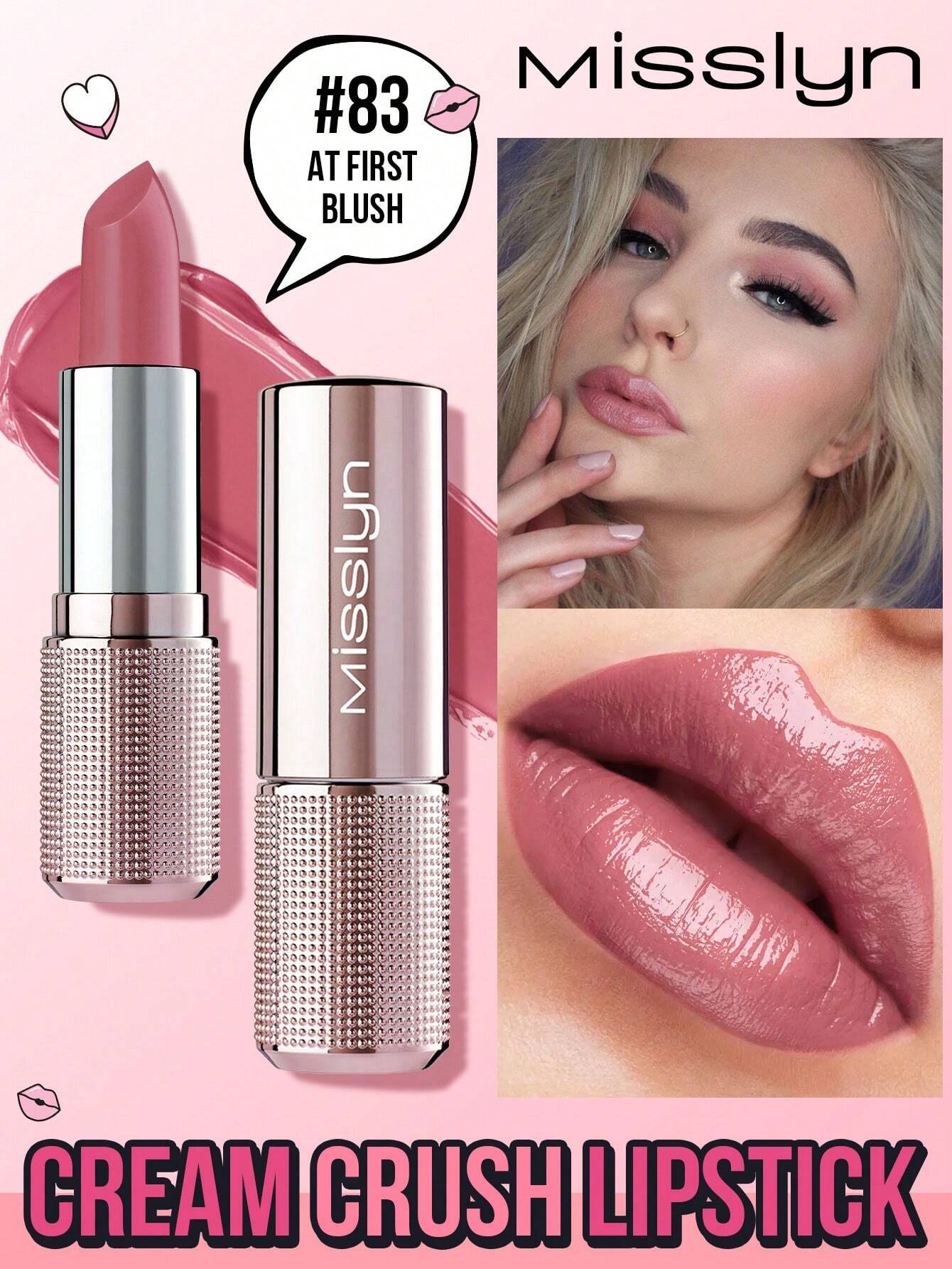 MissIyn Cream Crush Lipstick Nude #83 aT FIRST BLUSH