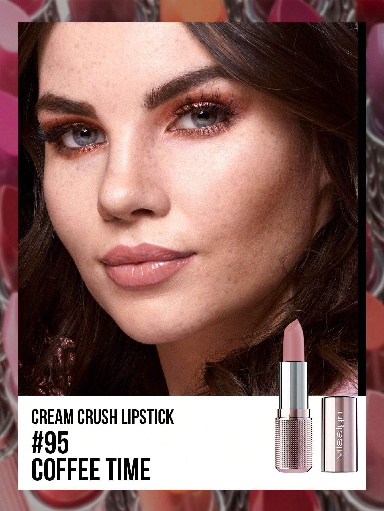 MissIyn Cream Crush Lipstick, Creamy Non-Stick Hydrating Lipstick,#95 COFFEE TIME - Image 2