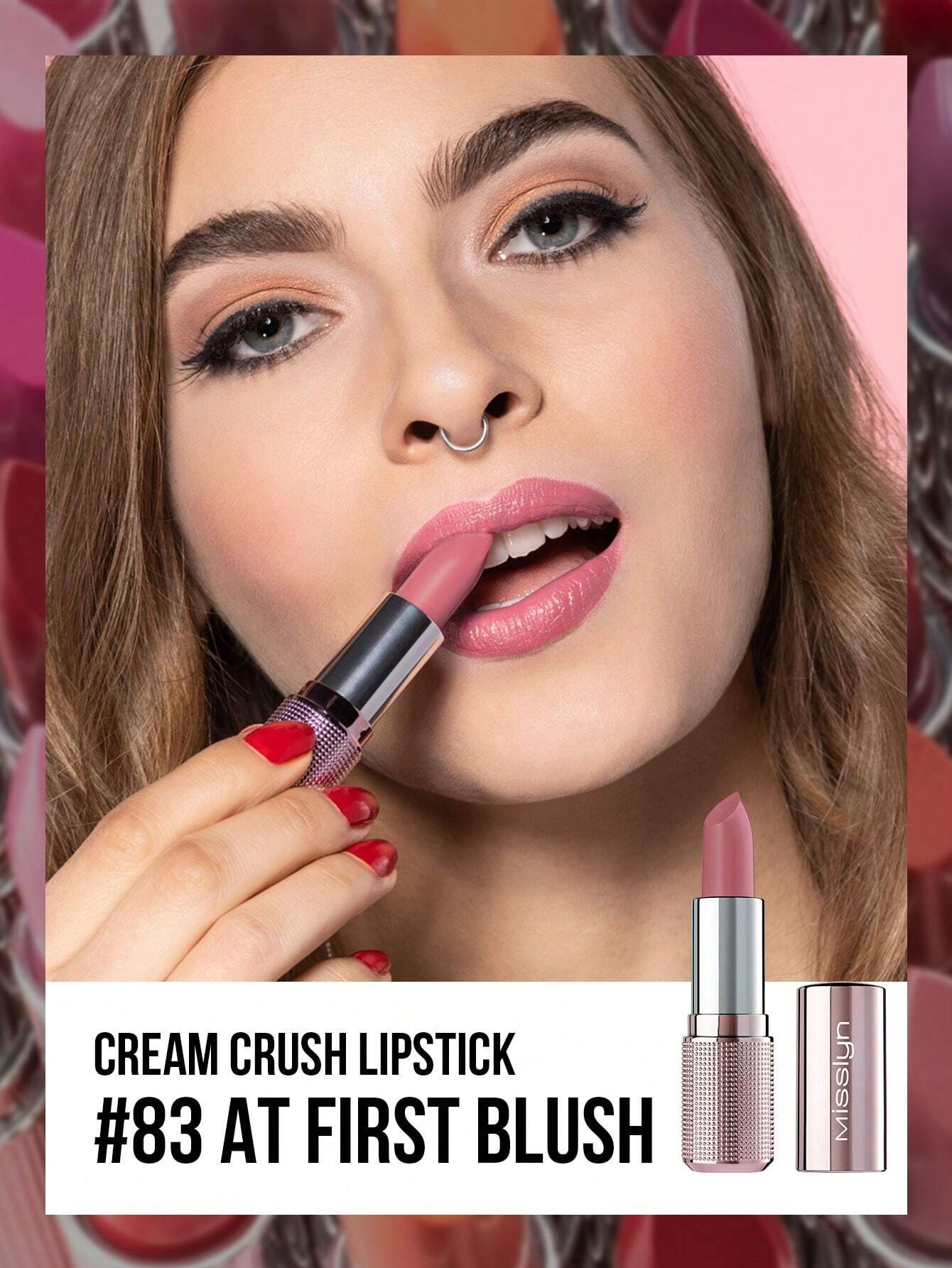 MissIyn Cream Crush Lipstick Nude #83 aT FIRST BLUSH - Image 2