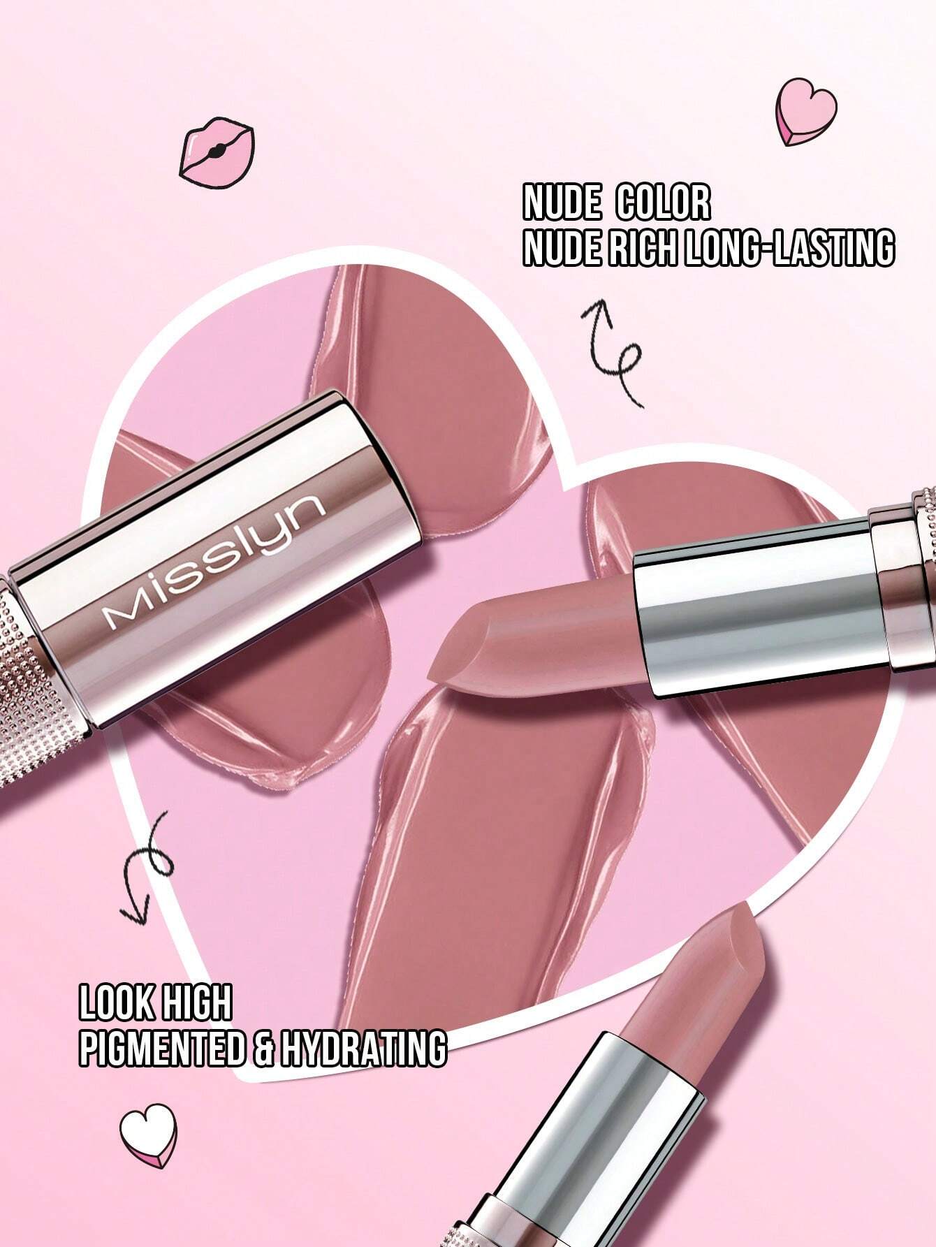 MissIyn Cream Crush Lipstick, Creamy Non-Stick Hydrating Lipstick,#95 COFFEE TIME - Image 3