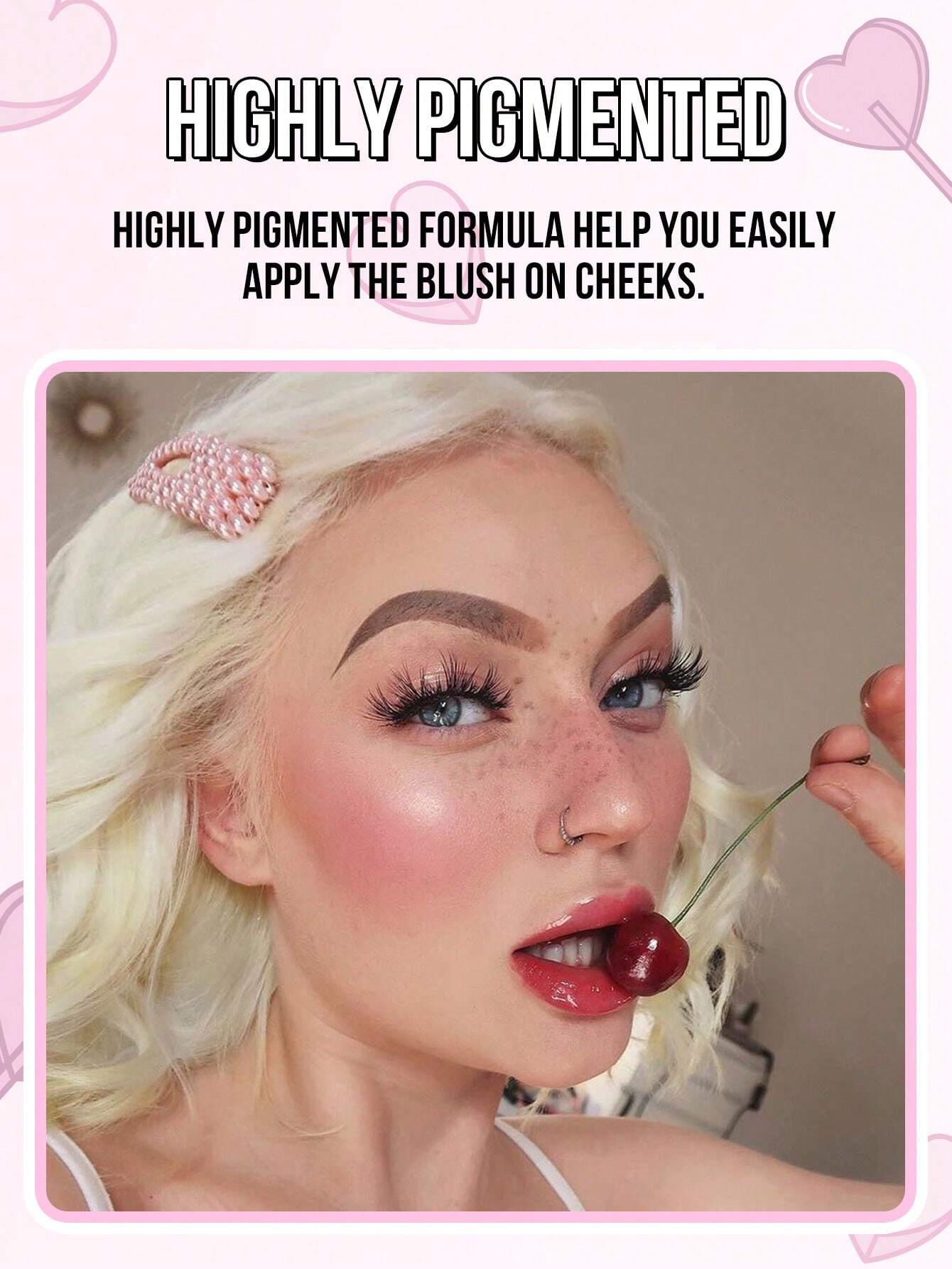 MissIyn Matte Mania Blush, Long Wearing, Available In 8 Shades, Silky Texture, Highly Pigmented, Matte Finish, #104 Juicy Cherry - Image 3