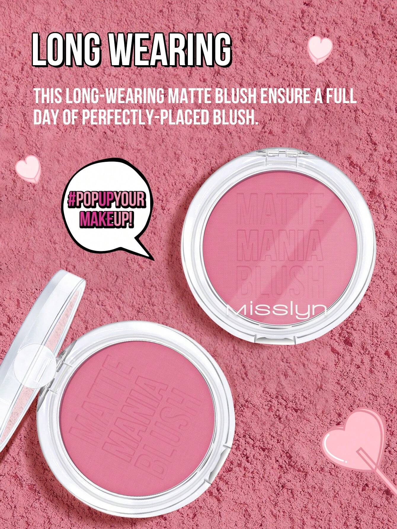MissIyn Matte Mania Blush, Long Wearing, Available In 8 Shades, Silky Texture, Highly Pigmented, Matte Finish, #104 Juicy Cherry - Image 4