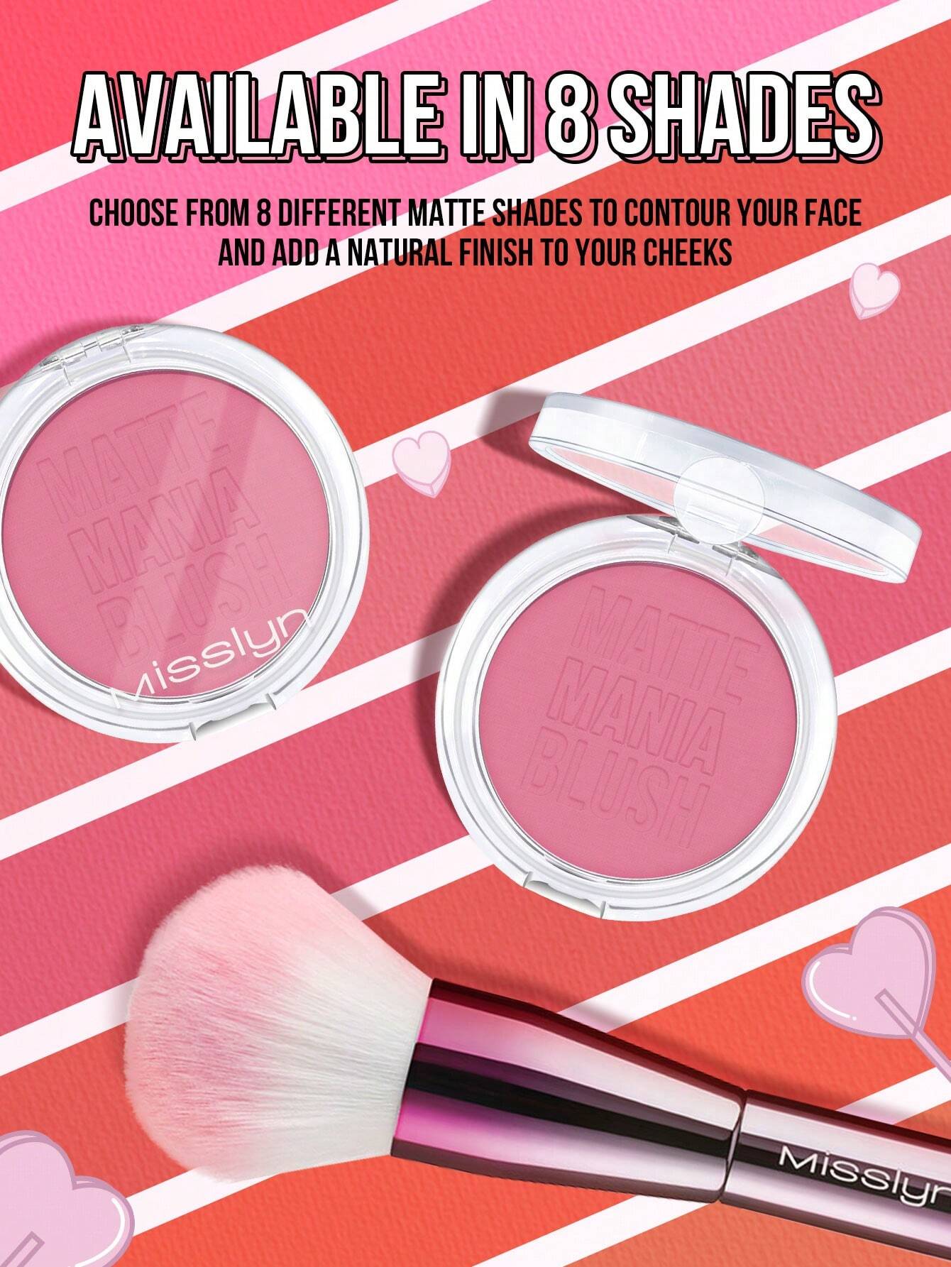 MissIyn Matte Mania Blush, Long Wearing, Available In 8 Shades, Silky Texture, Highly Pigmented, Matte Finish, #104 Juicy Cherry - Image 5