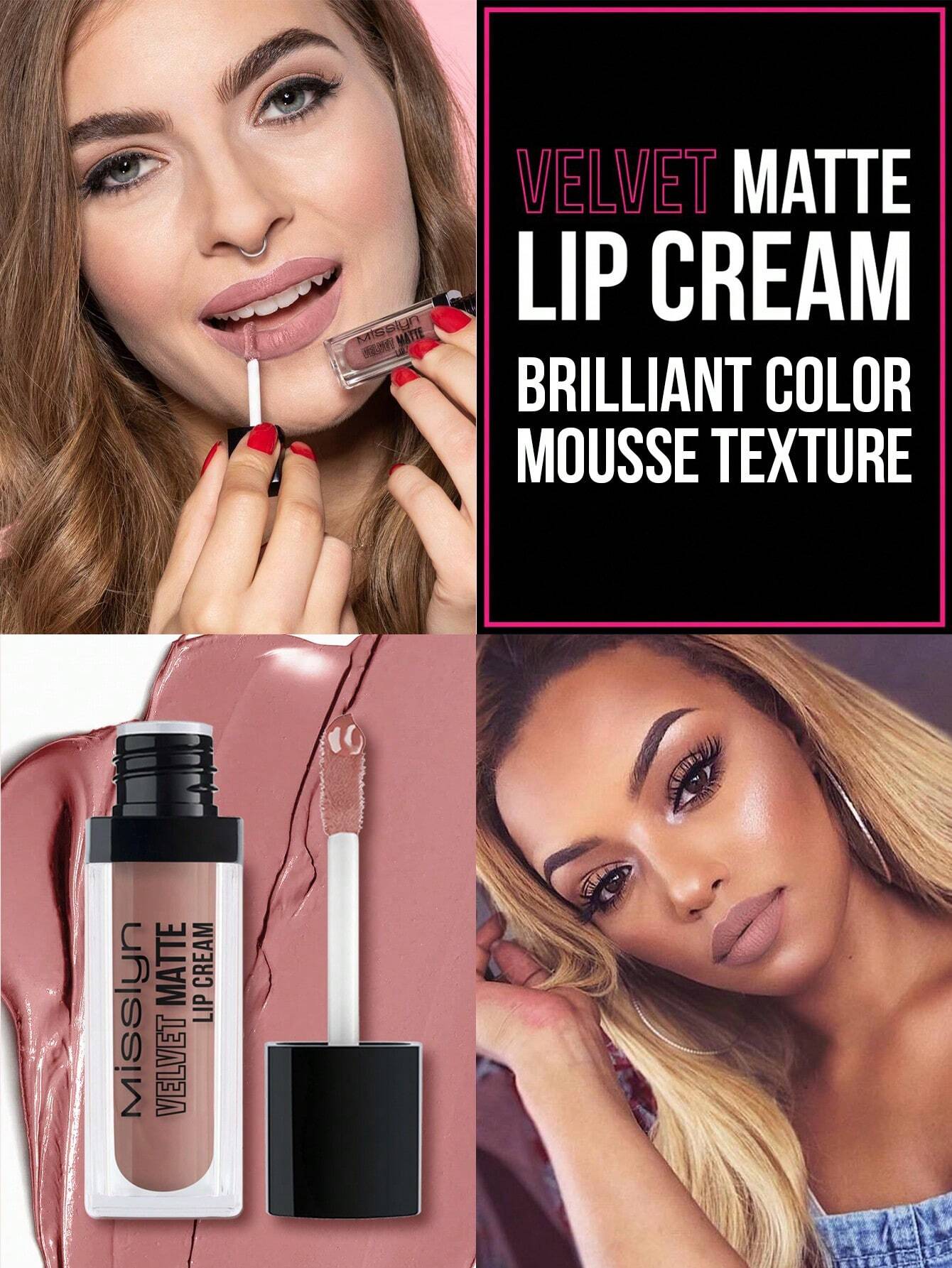 MissIyn VELVET MATTE LIP CREAM, Lightweight, Long Lasting High-Intensity Matte Color,36 Stunning - Image 6
