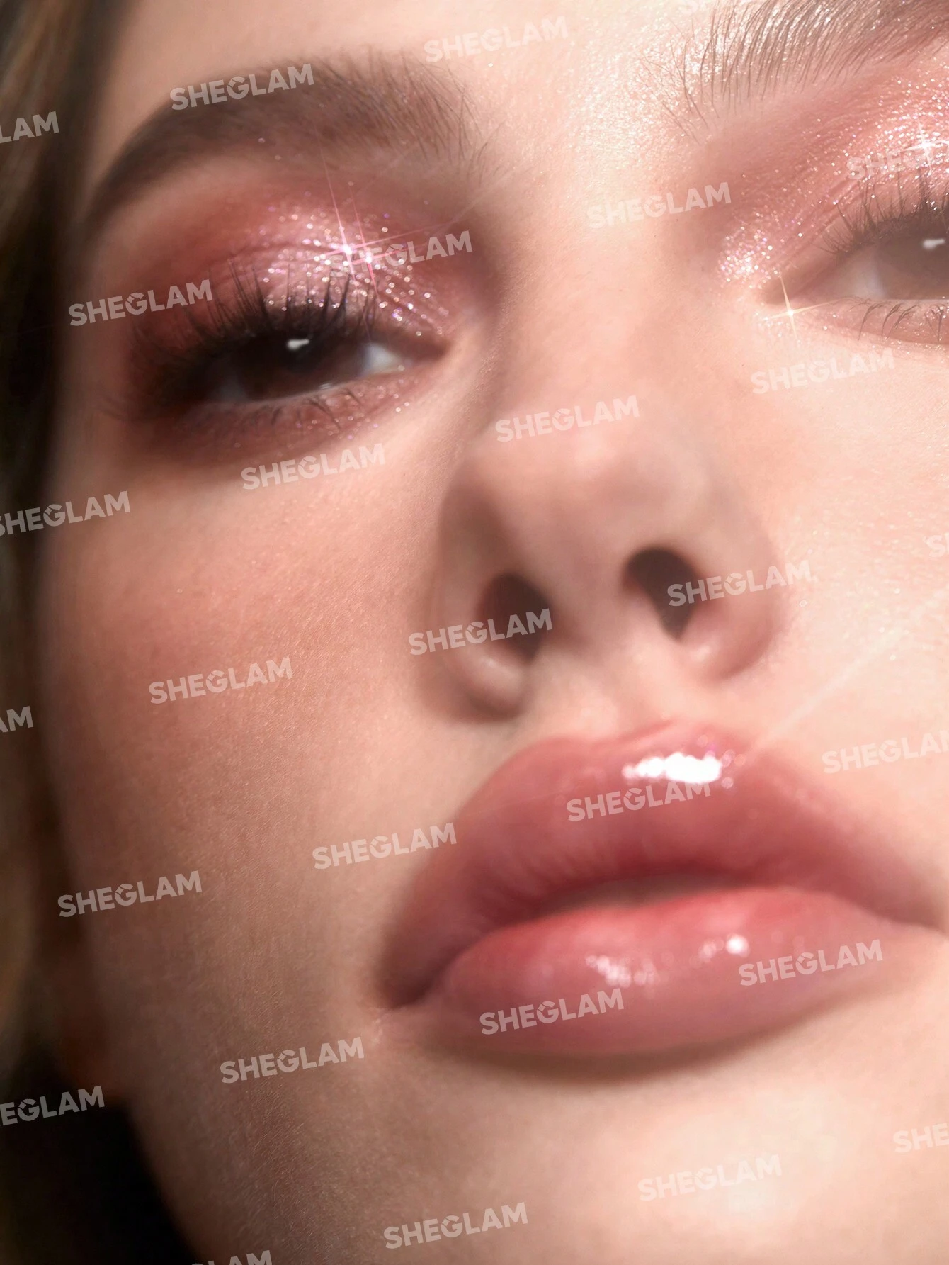 SHEGLAM Gleam Chaser Eyeshadow Topper-Peach Ring 5 Colors Glitter Eyeshadow Powder Shimmer Finish Peach Ring - Image 2