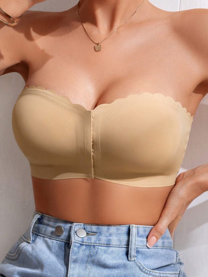 Women Strapless Seamless Bra, Single Piece - Image 3
