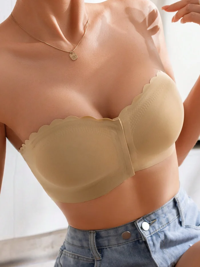 Women Strapless Seamless Bra, Single Piece - Image 4