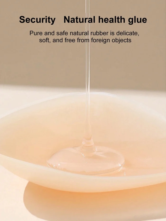 2 Pieces/1 Pair 10cm/3.93in Round Skin-Colored Silicone Breast Lift Tape With Nipple Cover And Anti-Light Function - Image 3