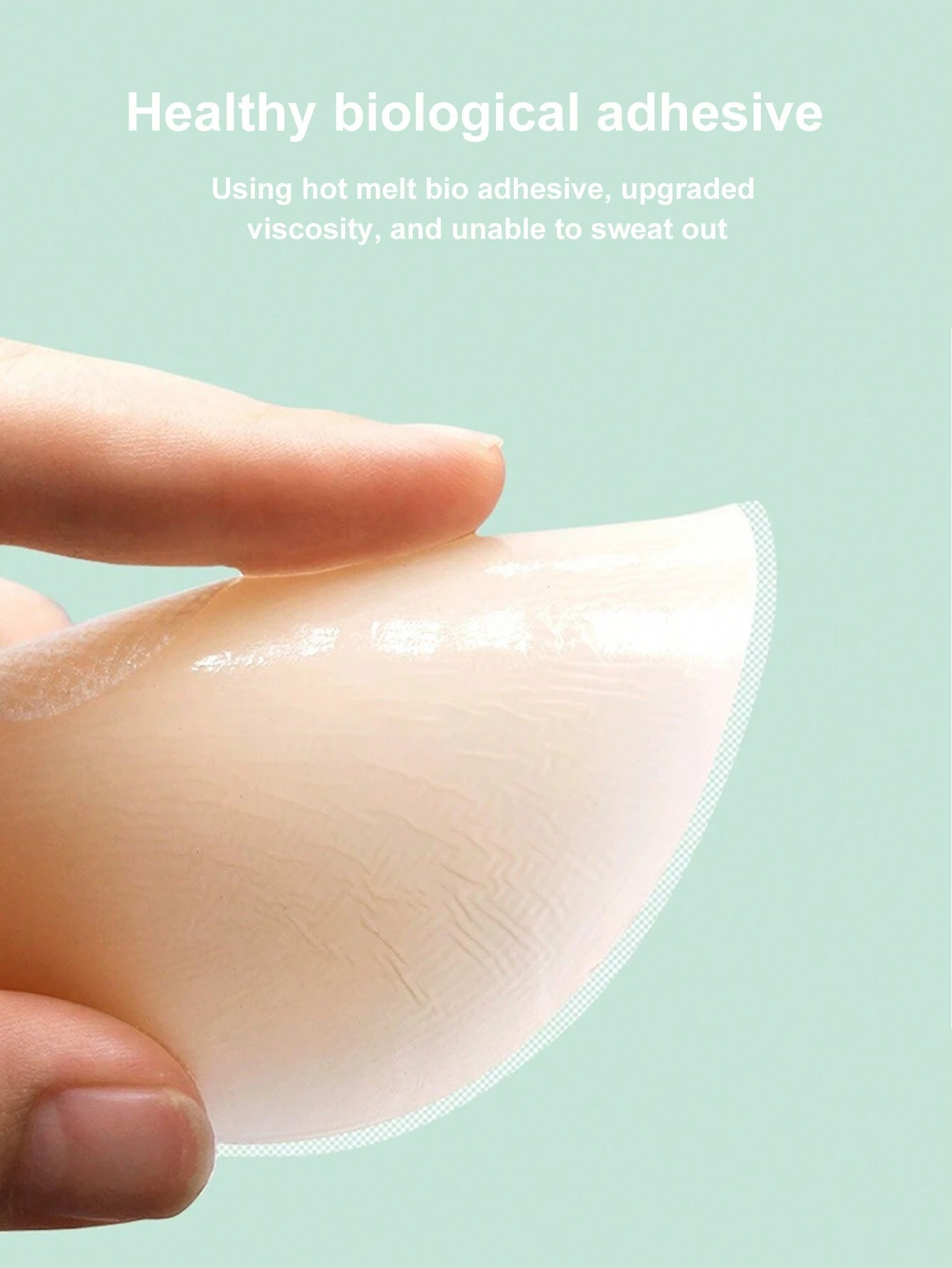 2 Pieces/1 Pair 10cm/3.93in Round Skin-Colored Silicone Breast Lift Tape With Nipple Cover And Anti-Light Function - Image 4