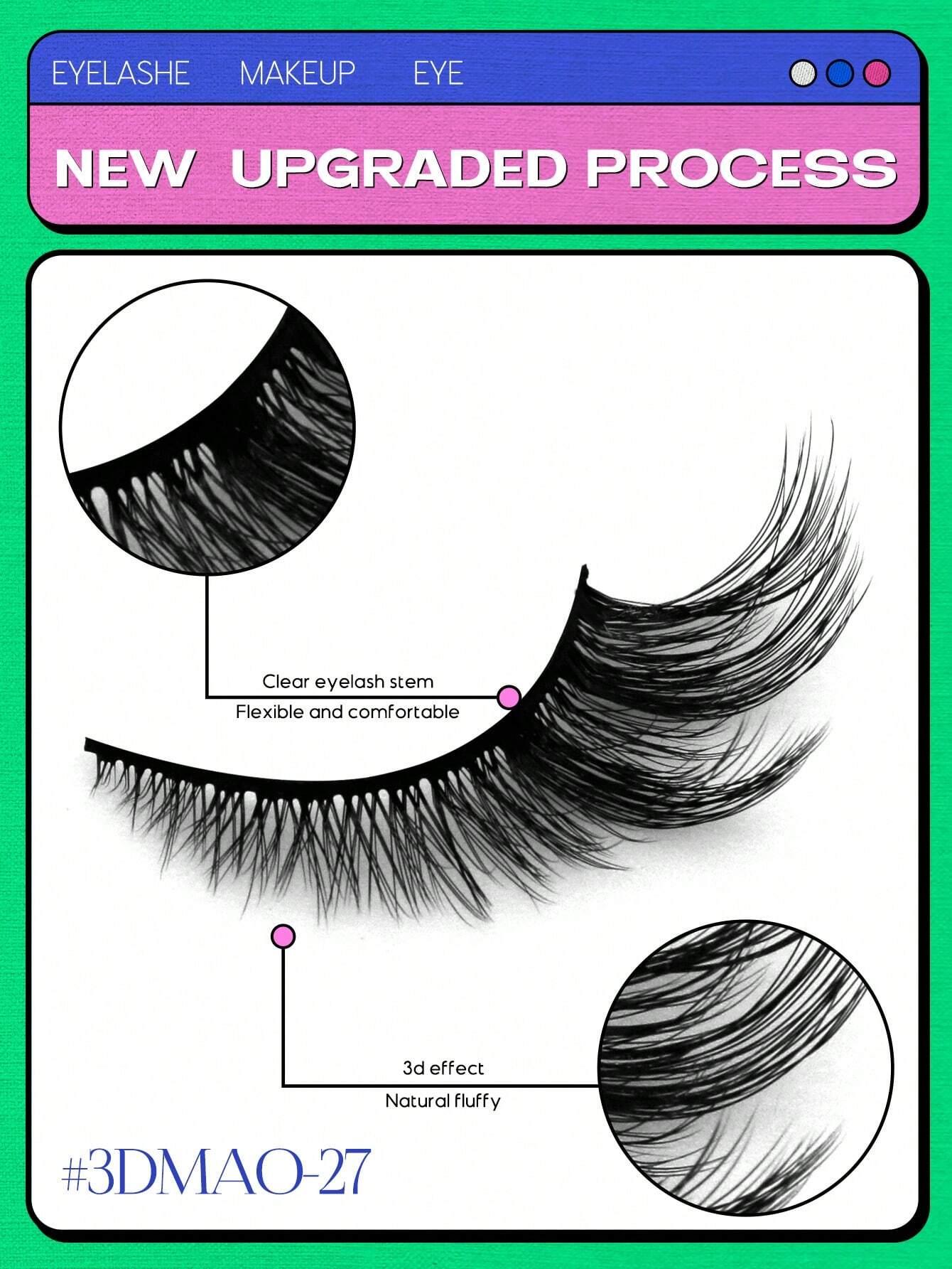 Cat Eye Eyelashes 5 Pairs Fox Eye Lashes Faux Mink Lashes Fluffy Strip False Lashes - Image 4