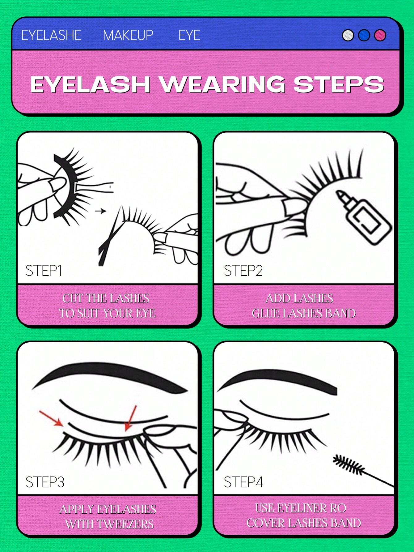 Cat Eye Eyelashes 5 Pairs Fox Eye Lashes Faux Mink Lashes Fluffy Strip False Lashes - Image 6