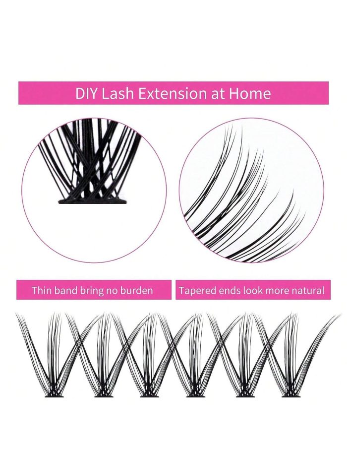 DIY Eyelash Extensions 120 Clusters Manga Lashes Volume Individual Eyelashes Extensions Lash Clusters DIY - Image 4